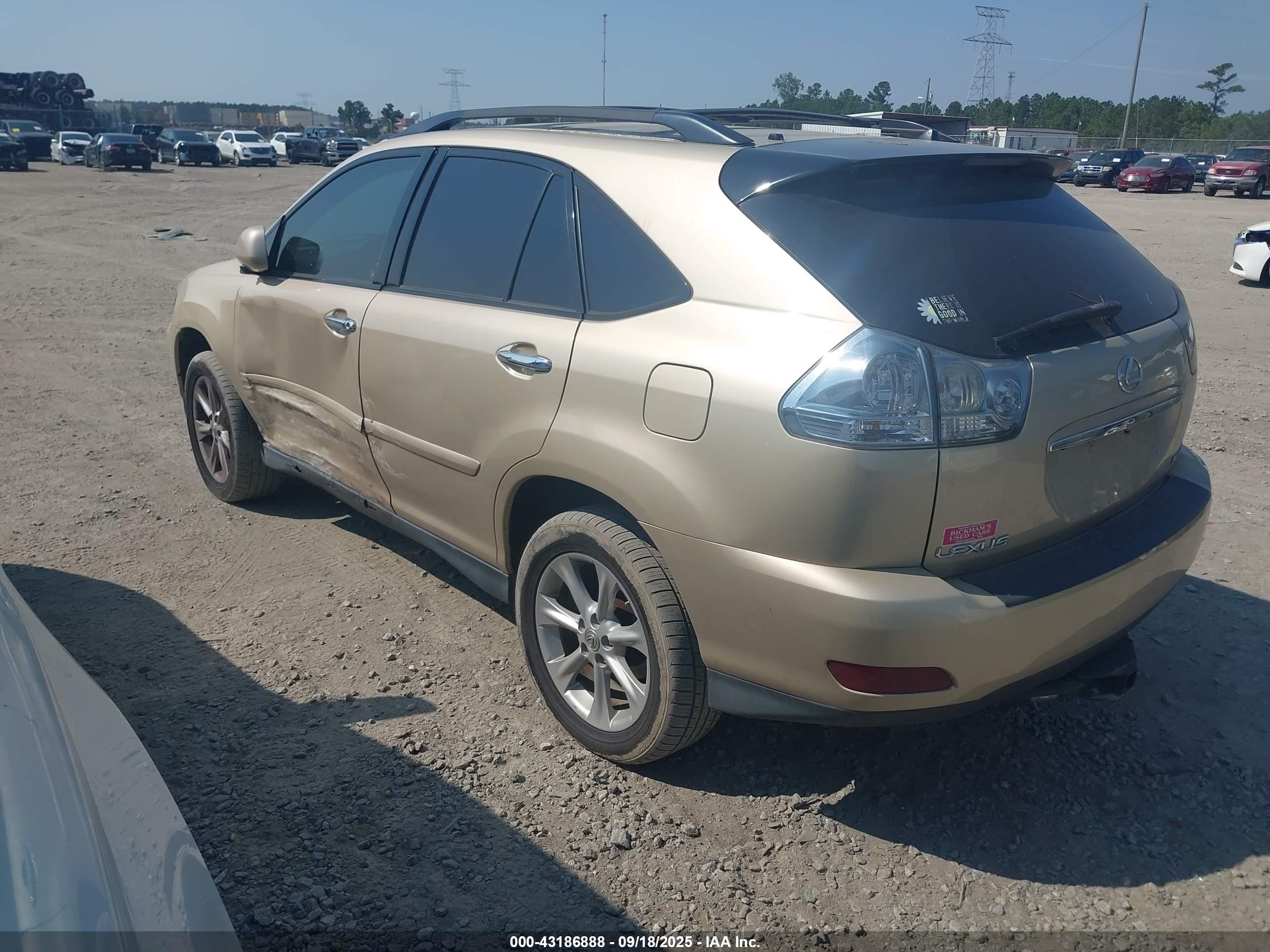 2009 Lexus Rx 350   Gold vin: 2T2HK31U39C124133