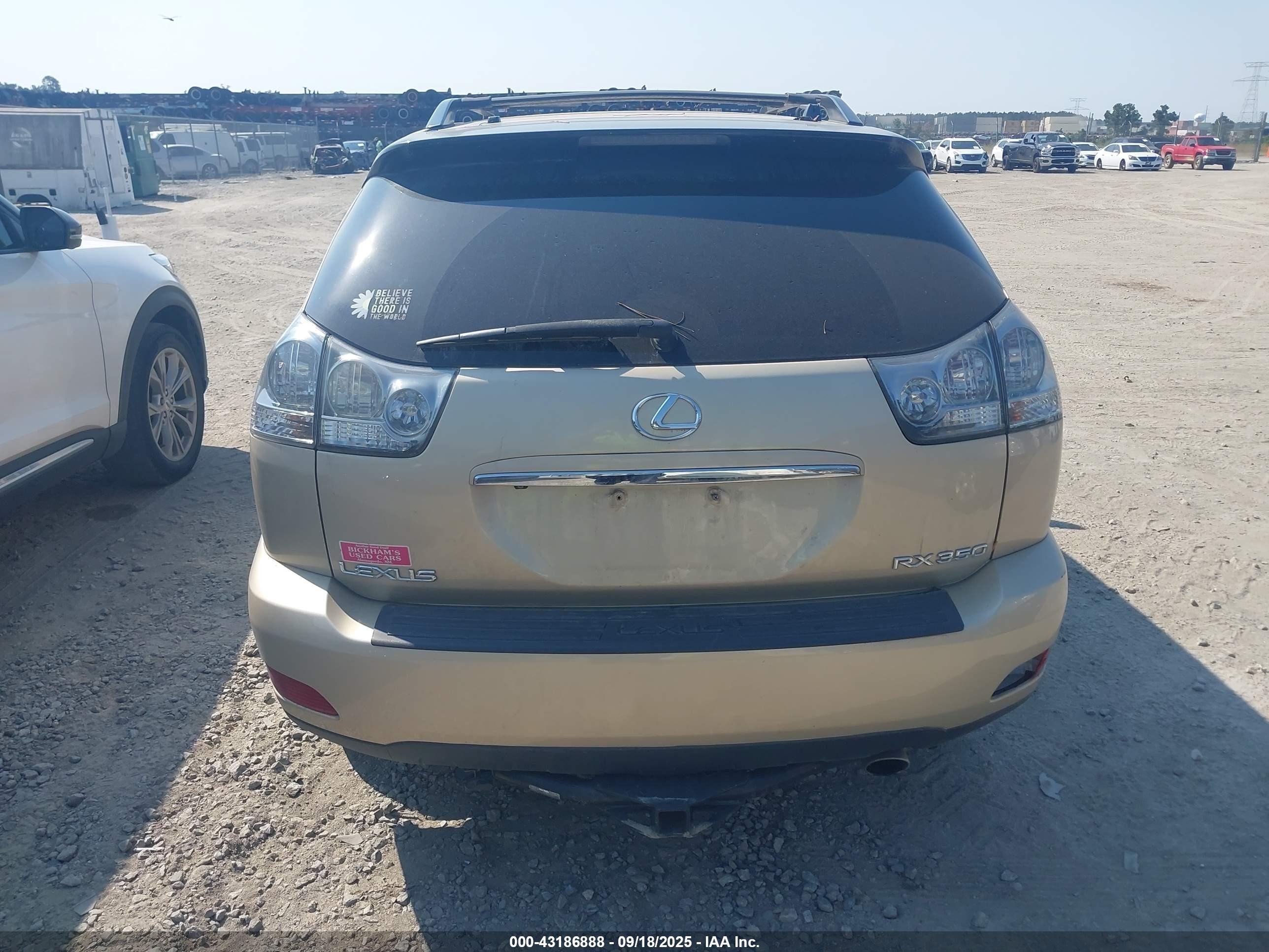 2009 Lexus Rx 350   Gold vin: 2T2HK31U39C124133
