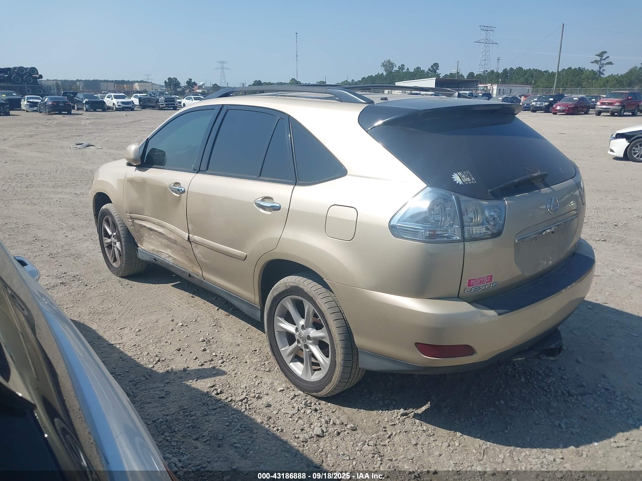 2009 Lexus Rx 350   Gold vin: 2T2HK31U39C124133