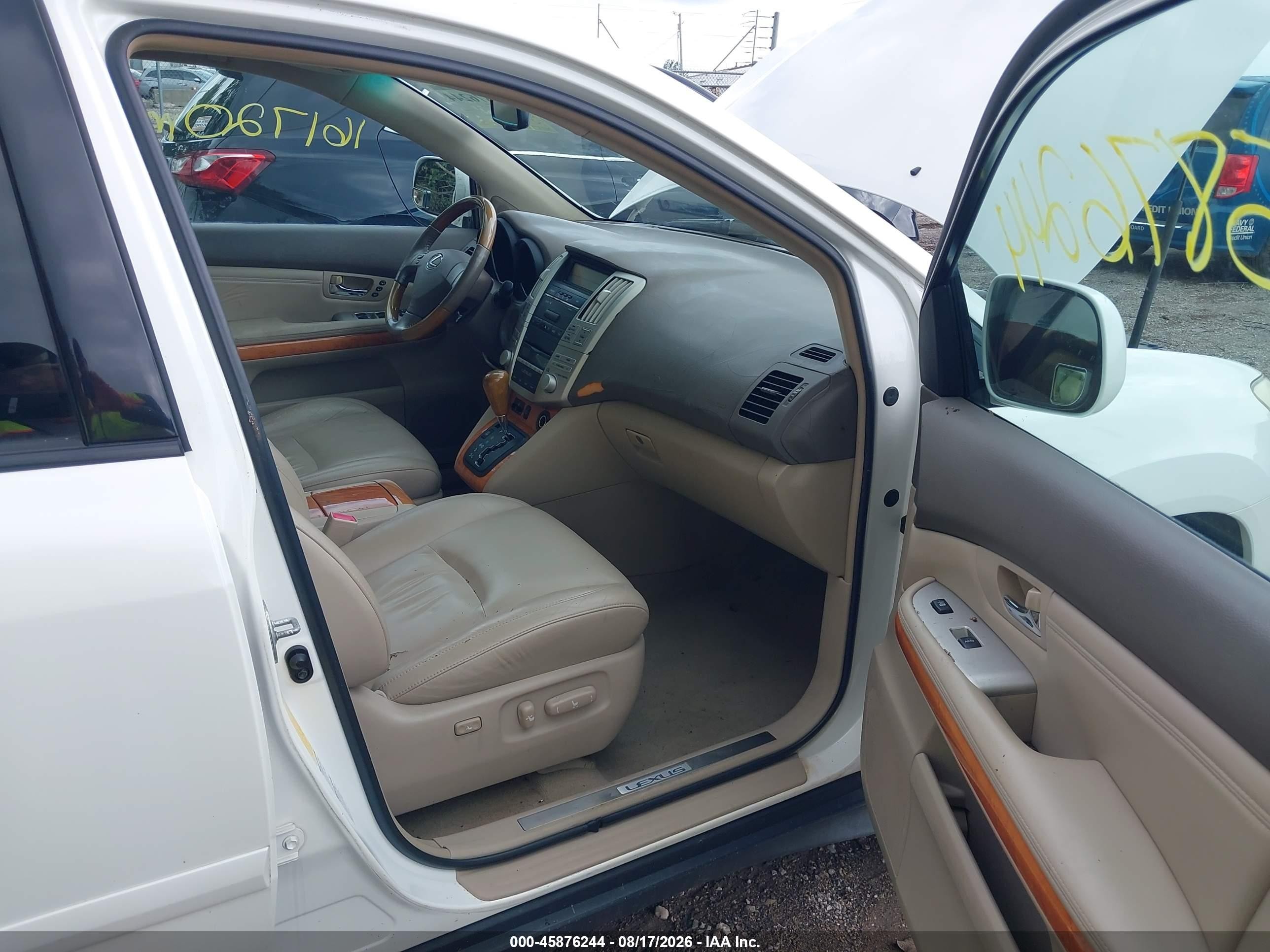 2008 Lexus Rx 350   White vin: 2T2HK31U48C060165