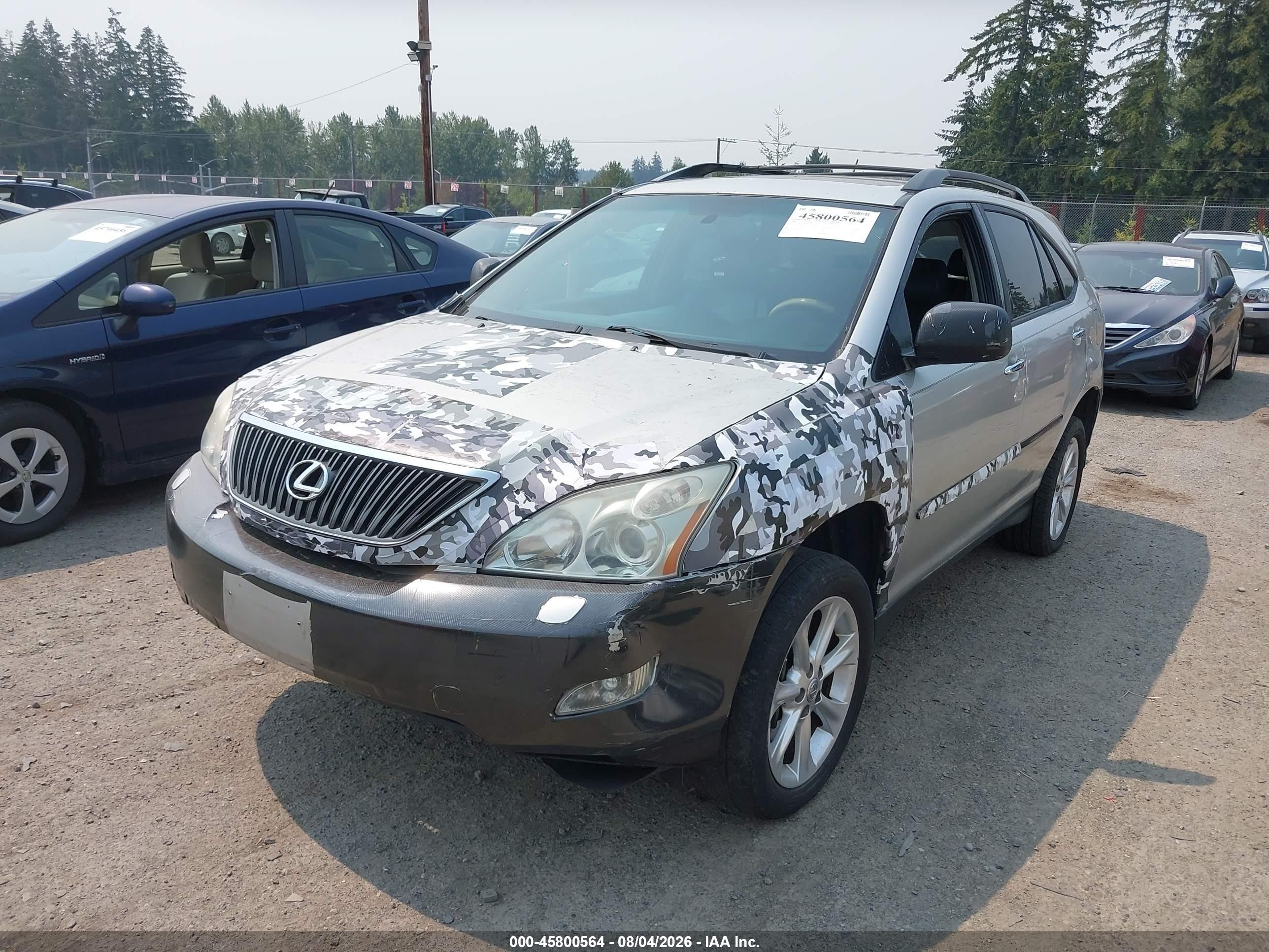 2008 Lexus Rx 350   Silver vin: 2T2HK31U48C073790