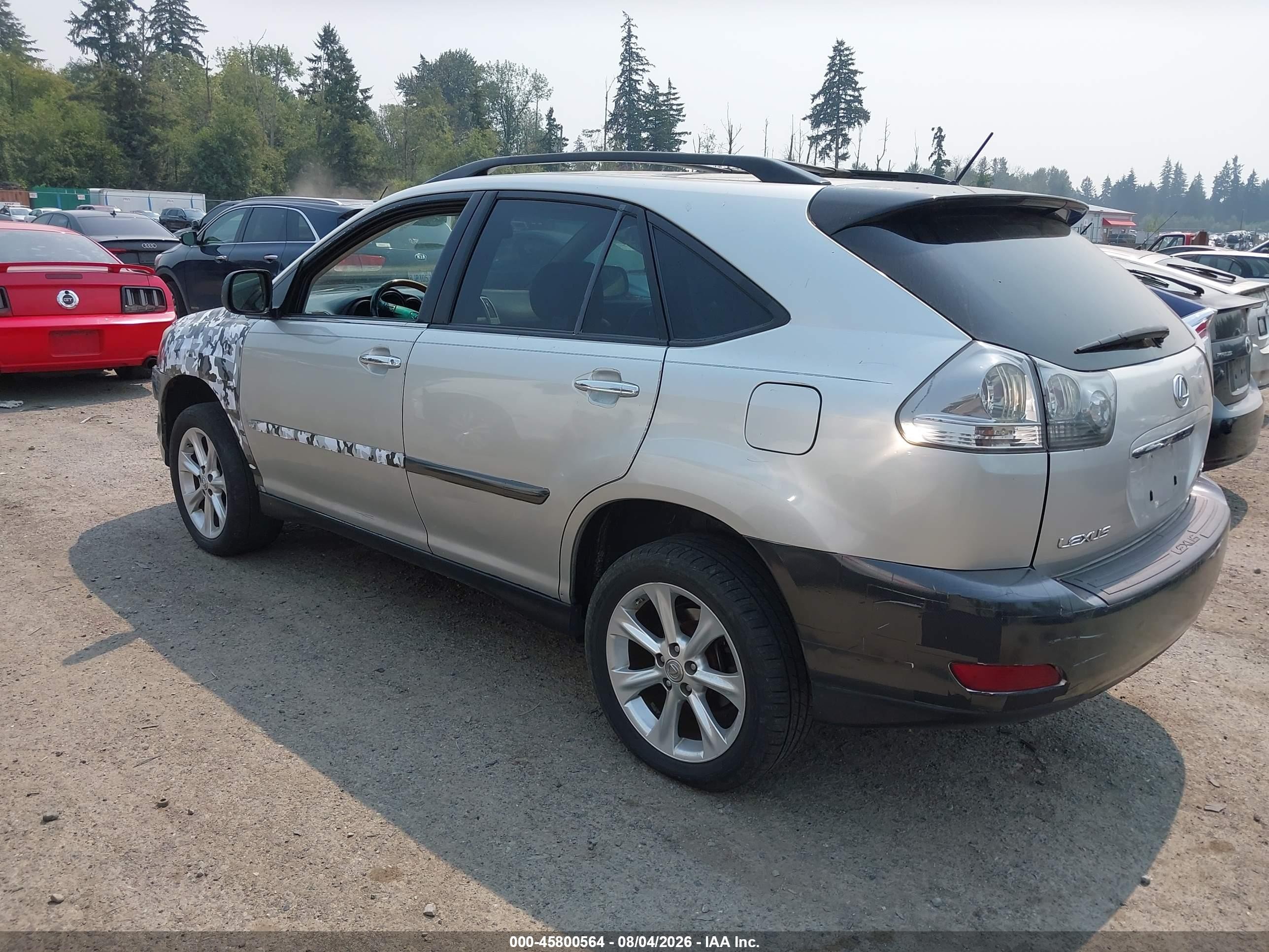 2008 Lexus Rx 350   Silver vin: 2T2HK31U48C073790
