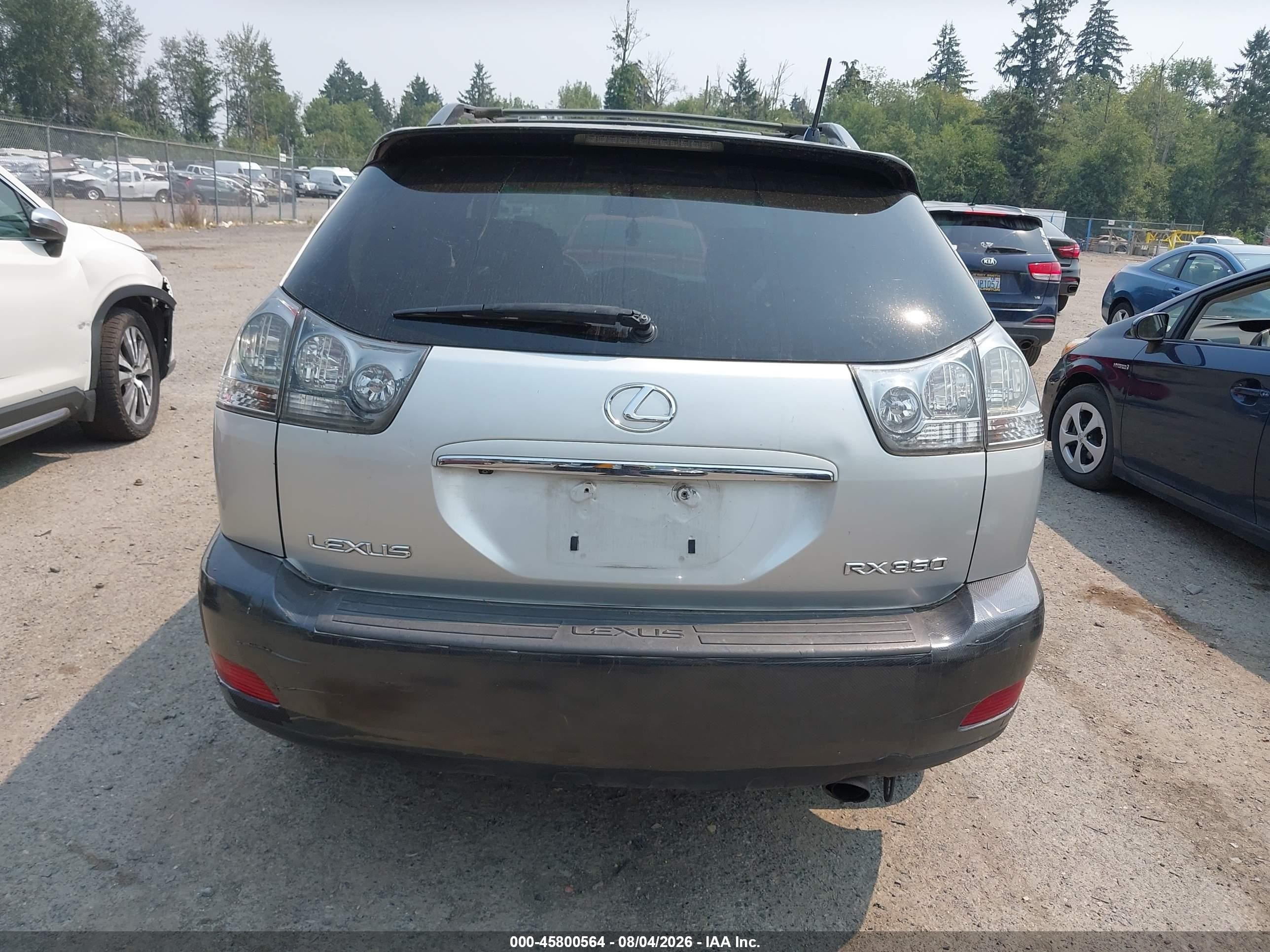 2008 Lexus Rx 350   Silver vin: 2T2HK31U48C073790