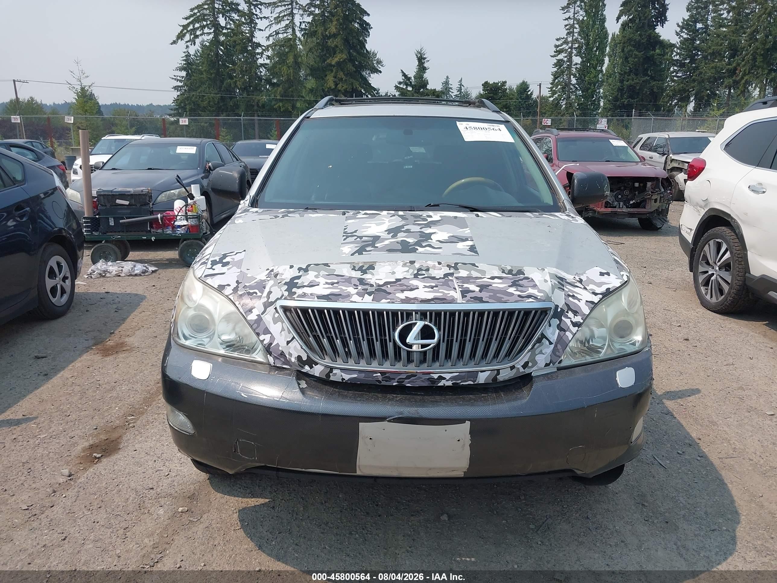 2008 Lexus Rx 350   Silver vin: 2T2HK31U48C073790