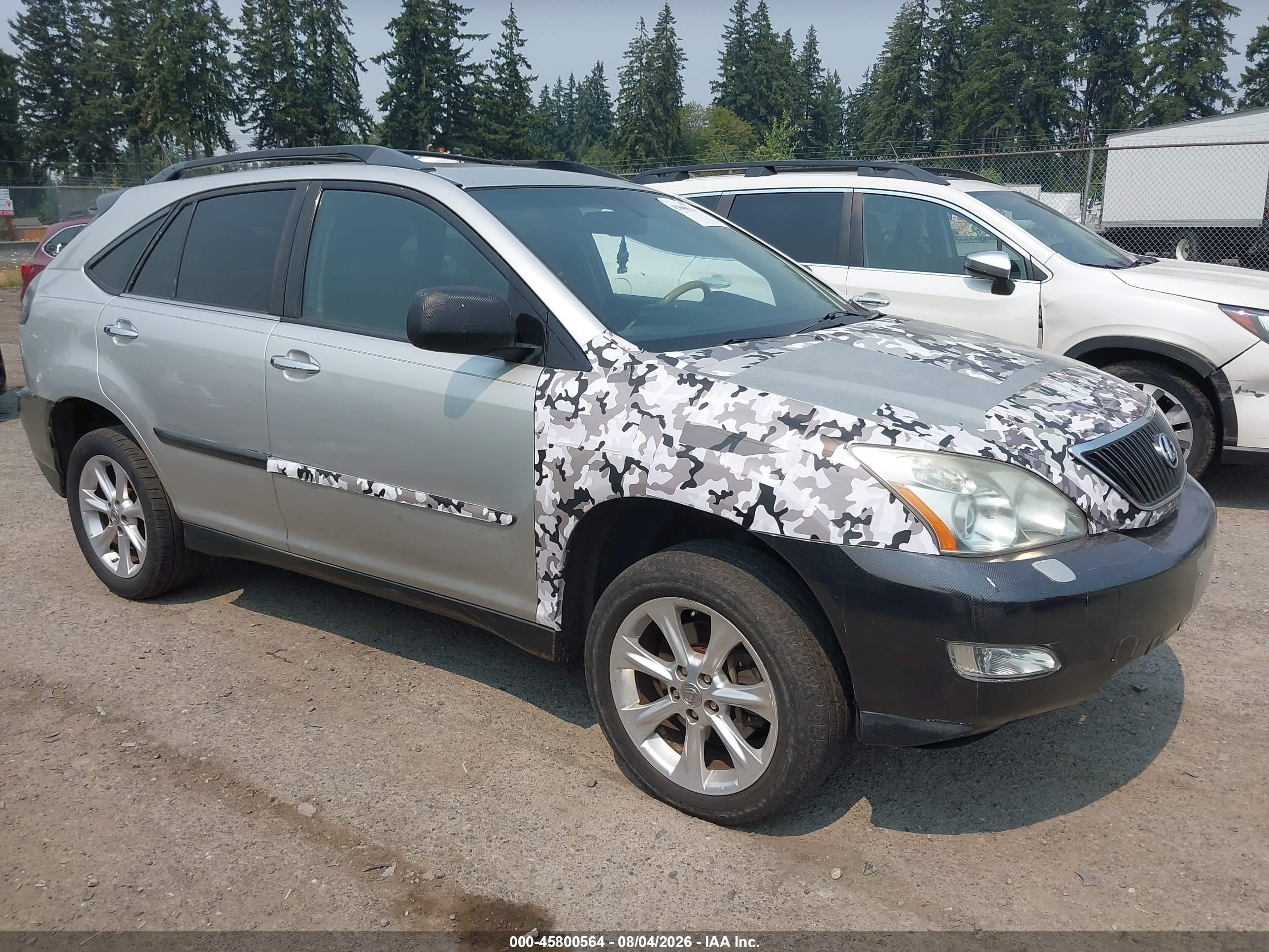 2008 Lexus Rx 350   Silver vin: 2T2HK31U48C073790