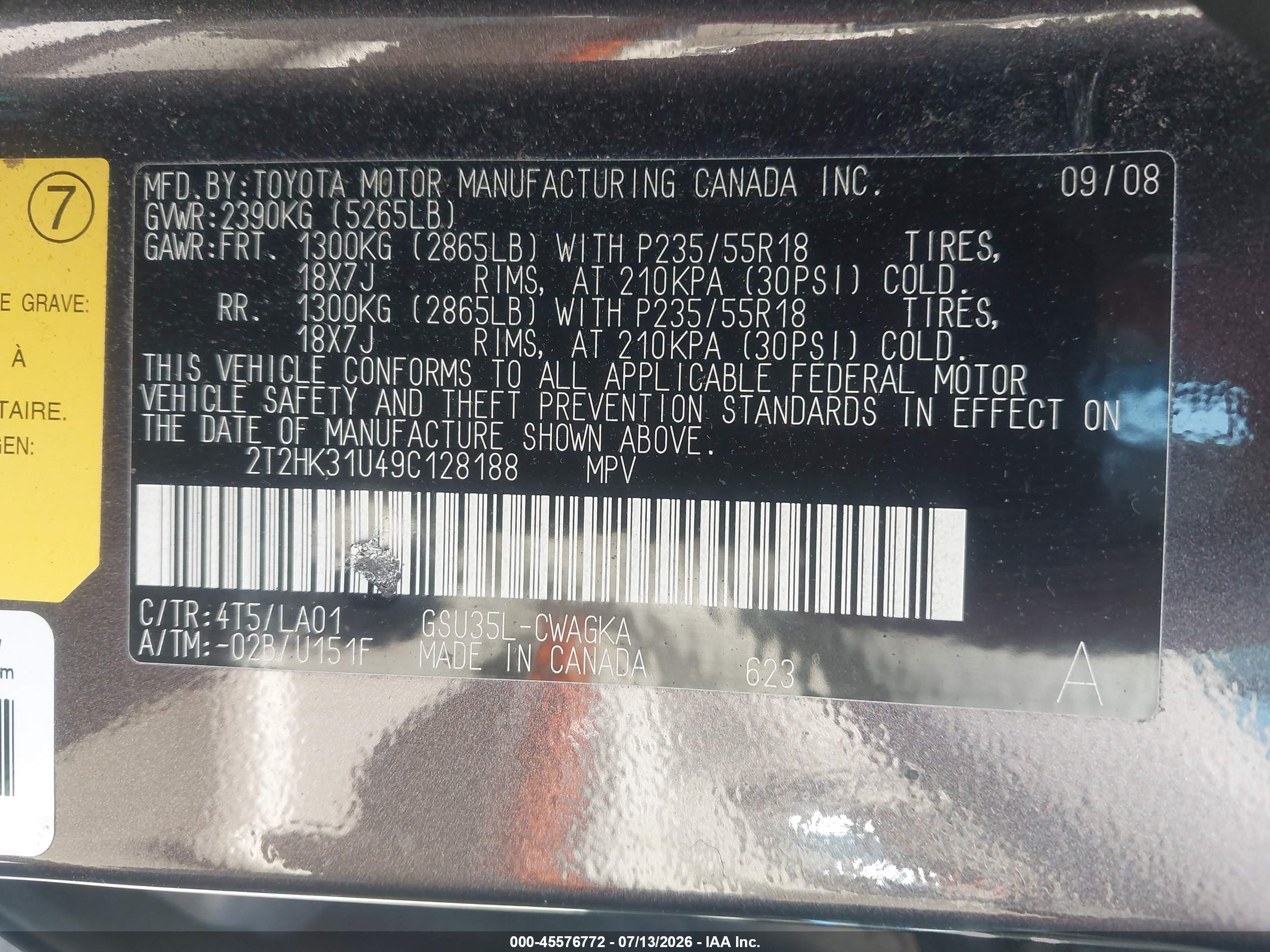 2009 Lexus Rx 350   Gray vin: 2T2HK31U49C128188