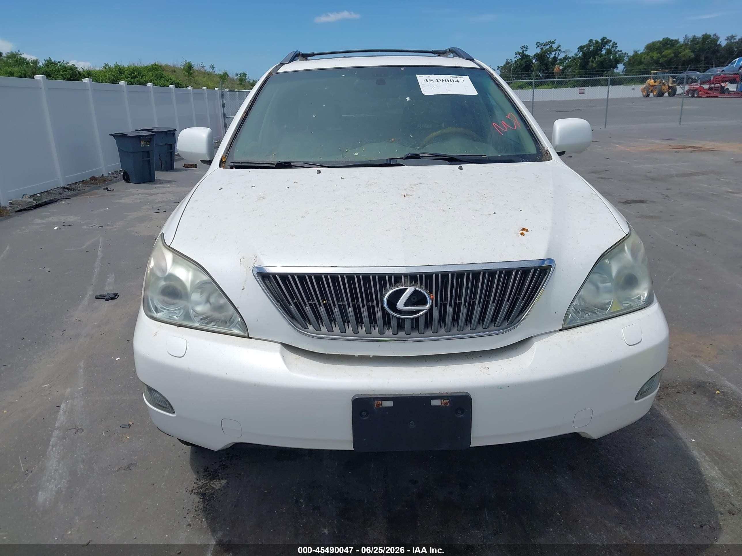 2007 Lexus Rx 350   White vin: 2T2HK31U57C015038