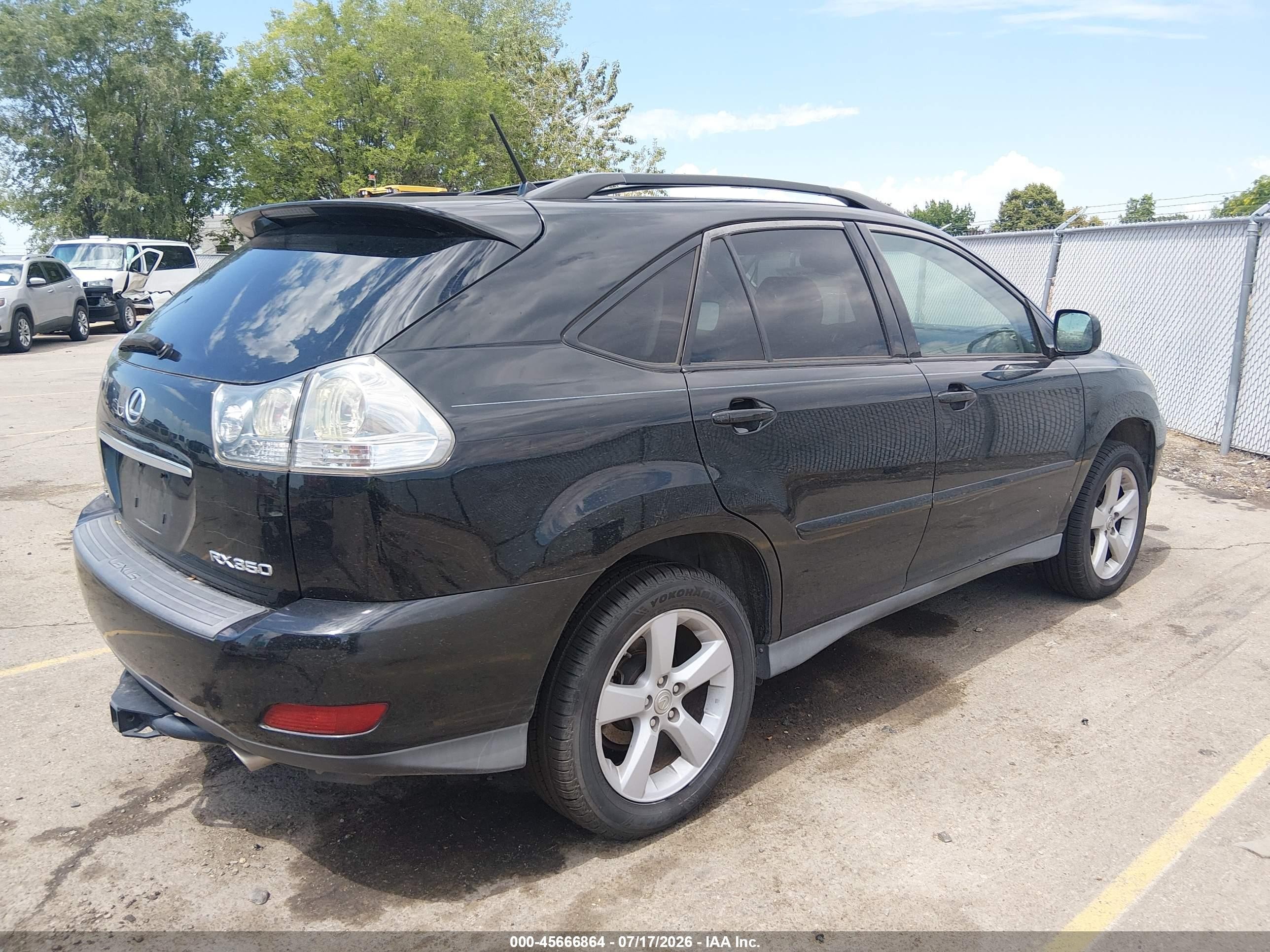 2007 Lexus Rx 350   Black vin: 2T2HK31U57C026220