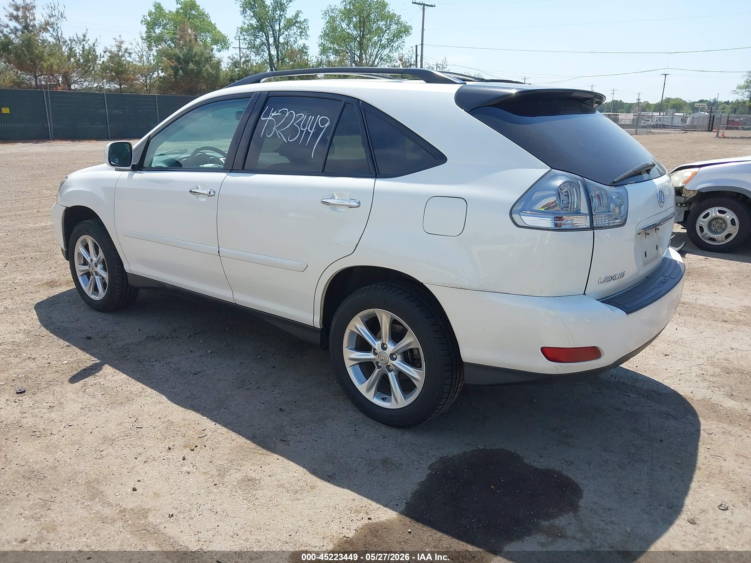 2008 Lexus Rx 350   White vin: 2T2HK31U58C074284