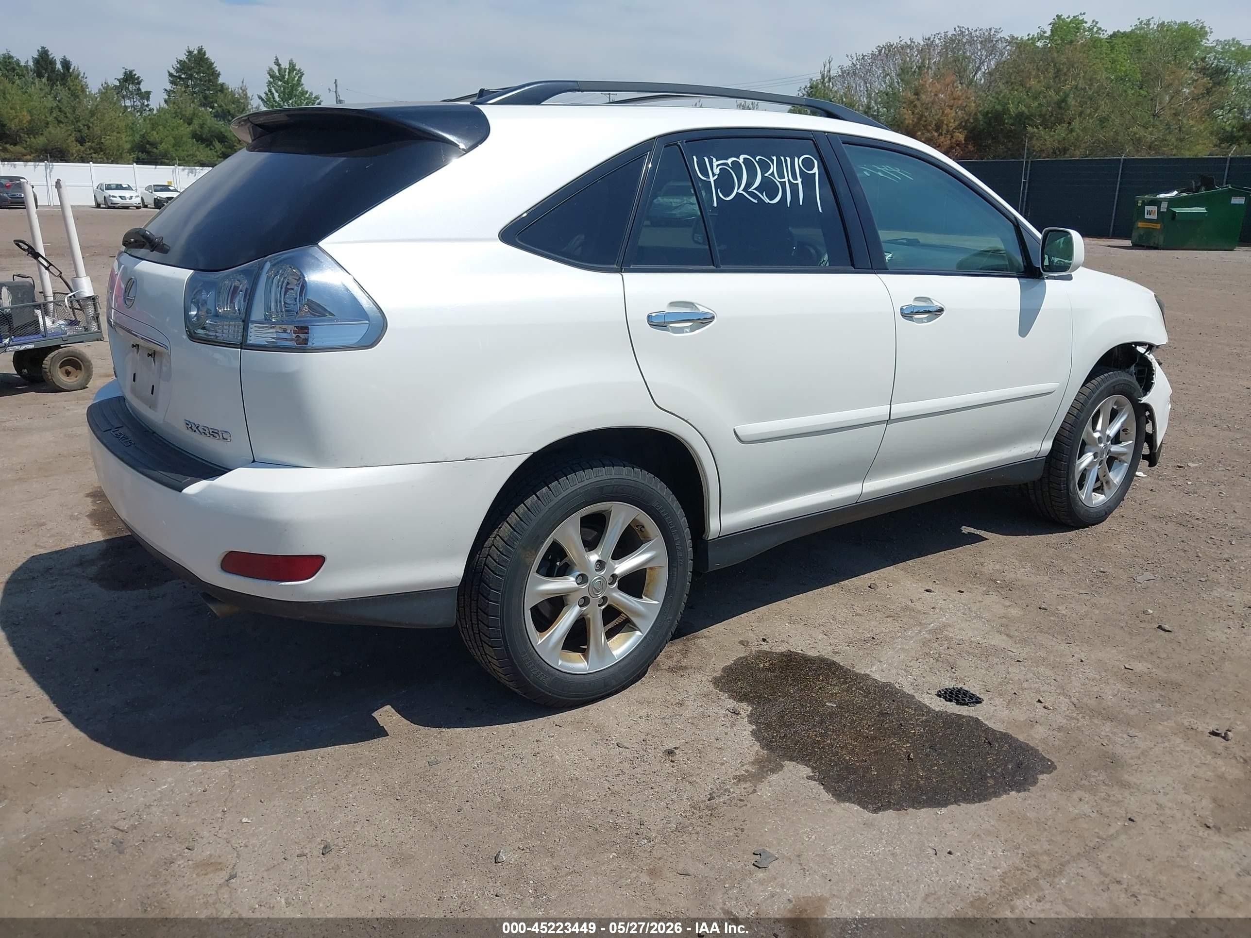 2008 Lexus Rx 350   White vin: 2T2HK31U58C074284