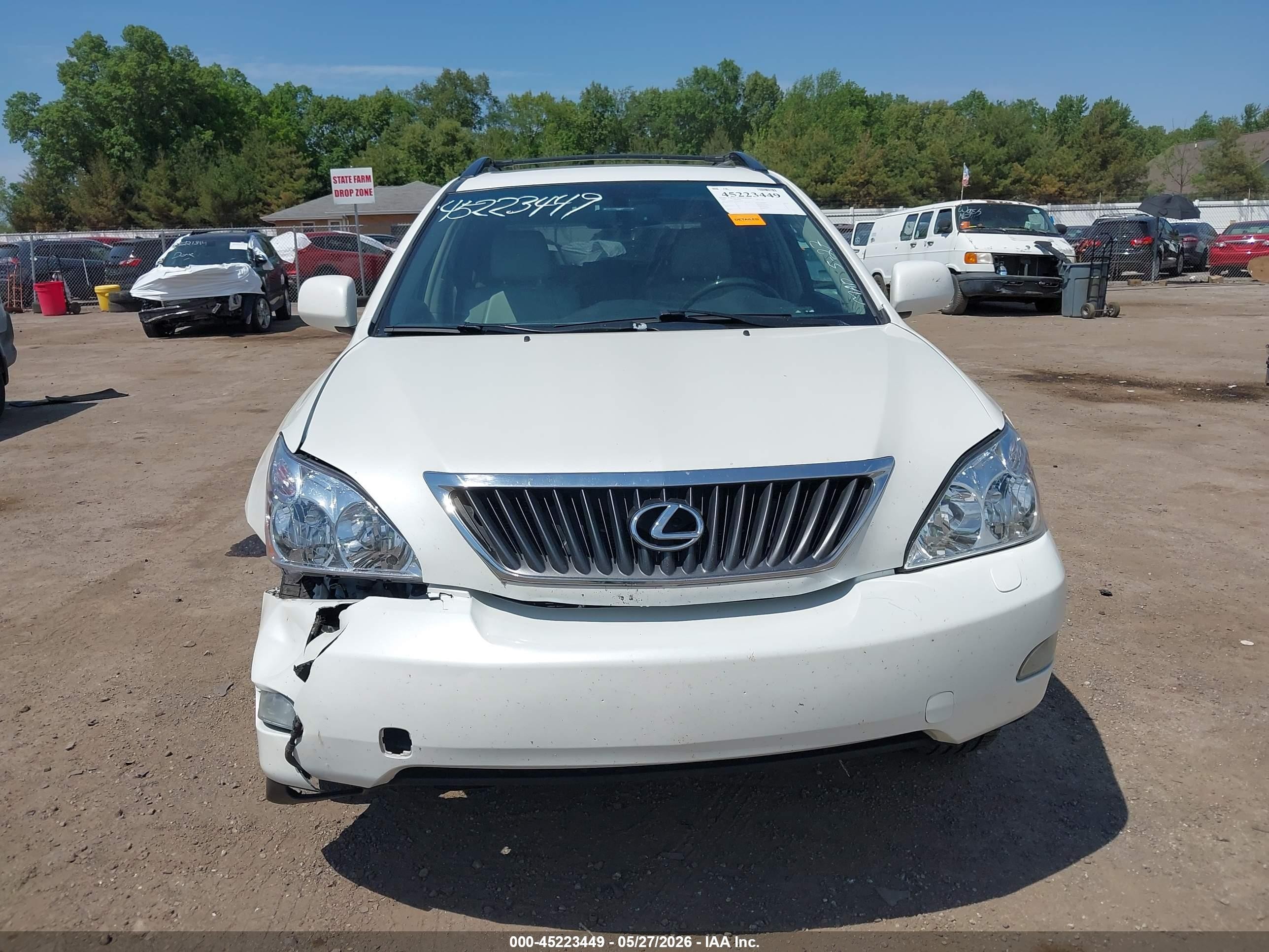 2008 Lexus Rx 350   White vin: 2T2HK31U58C074284