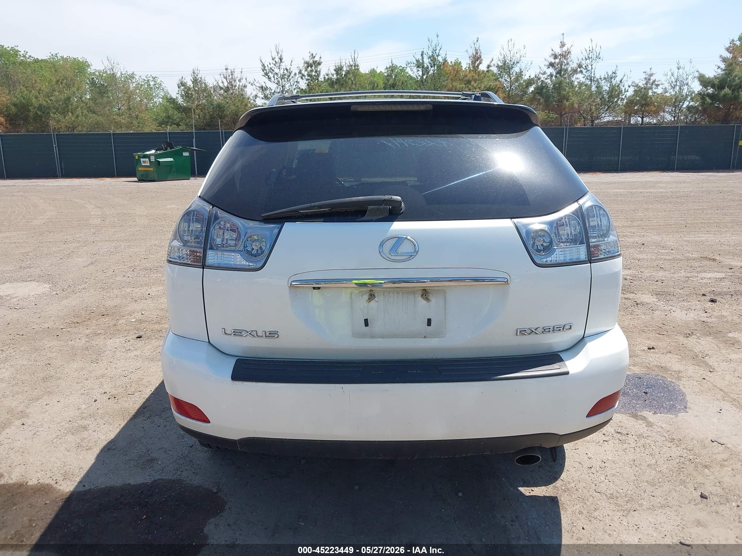 2008 Lexus Rx 350   White vin: 2T2HK31U58C074284