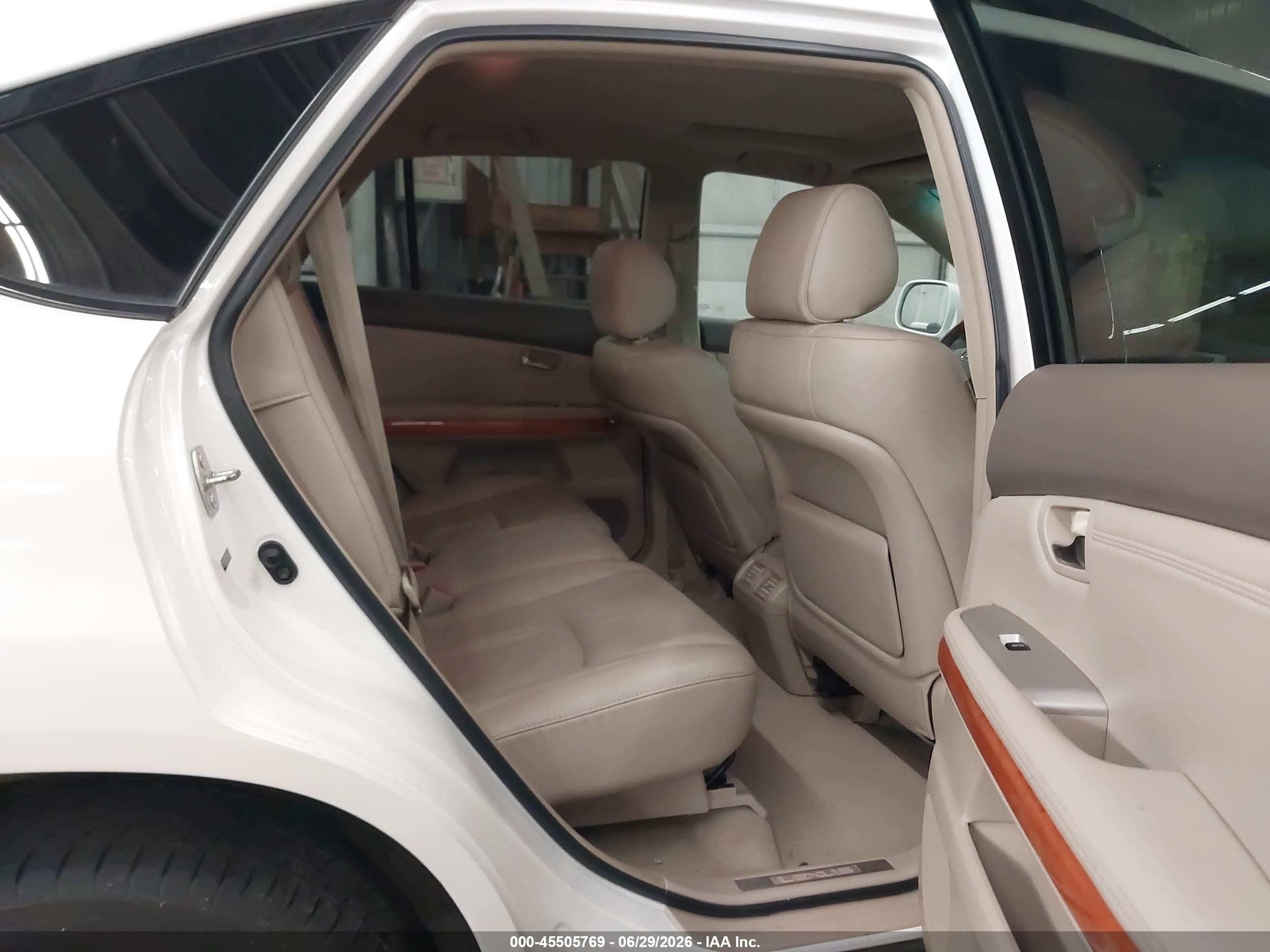 2009 Lexus Rx 350   White vin: 2T2HK31U59C104028