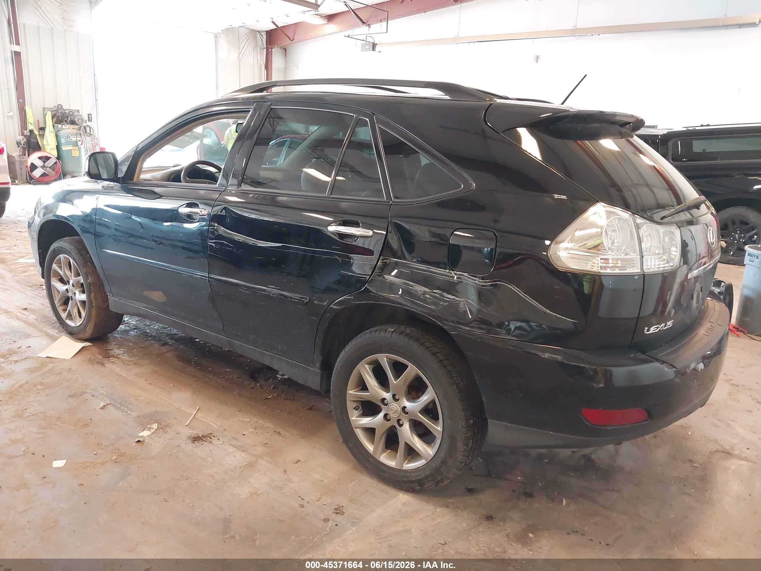 2009 Lexus Rx 350   Black vin: 2T2HK31U59C119595