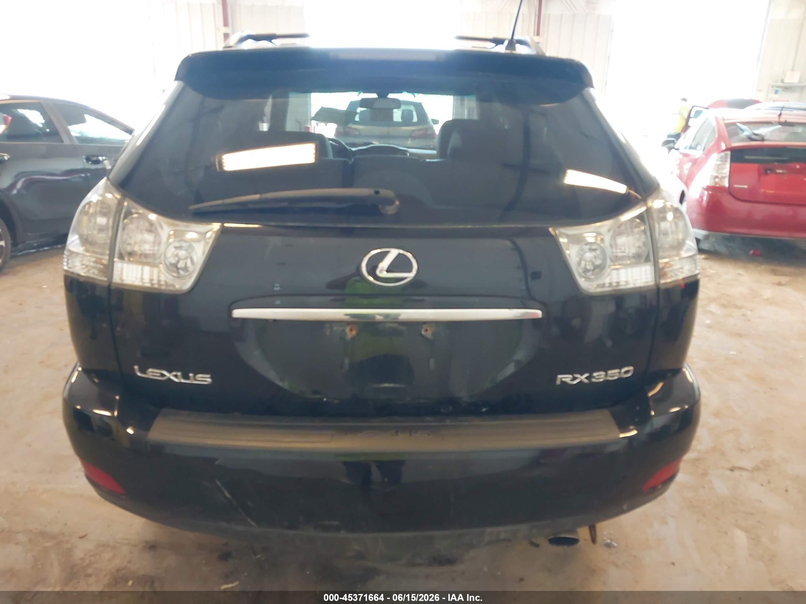 2009 Lexus Rx 350   Black vin: 2T2HK31U59C119595