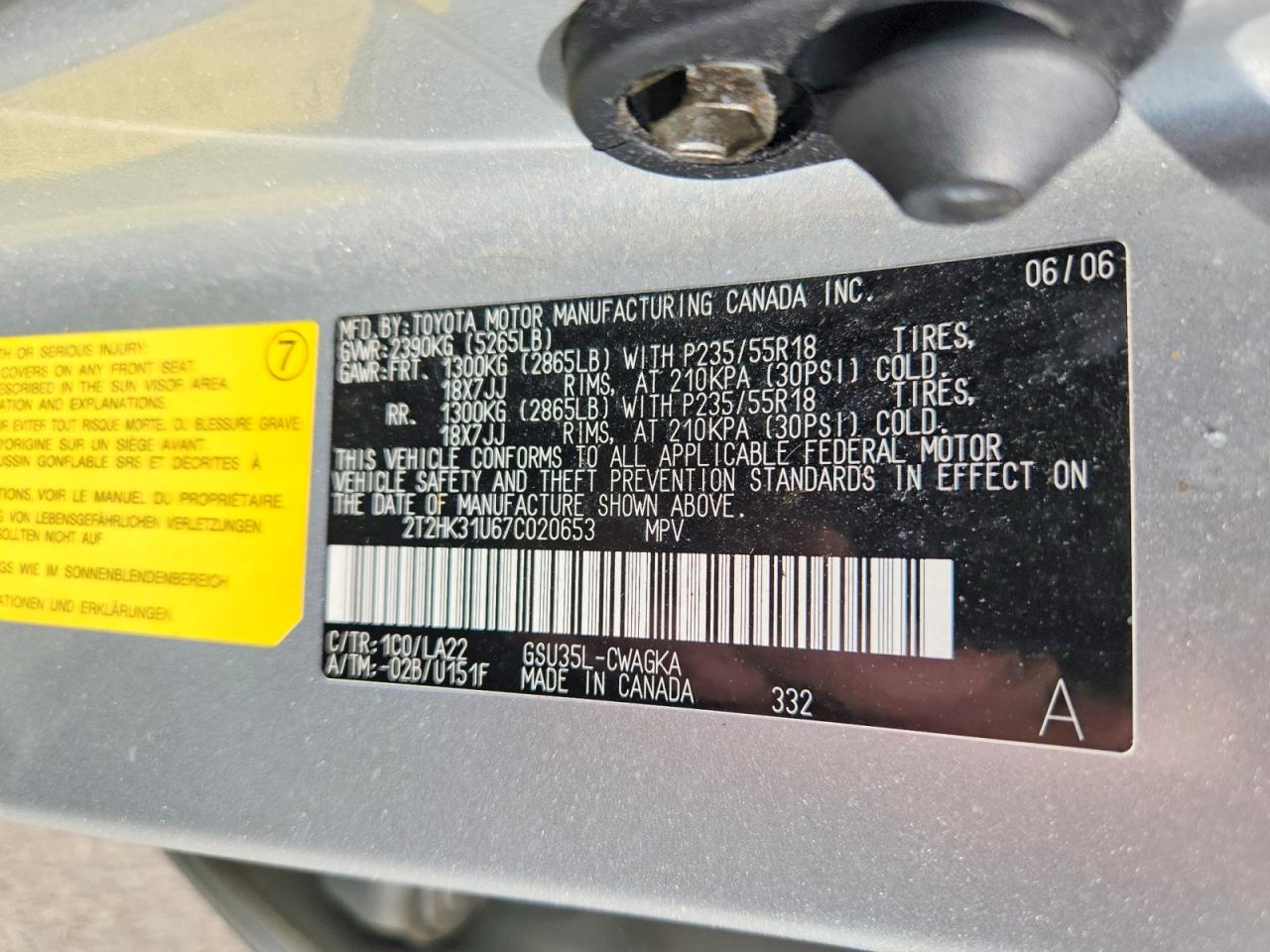 2007 Lexus Rx 350 Серебряный vin: 2T2HK31U67C020653