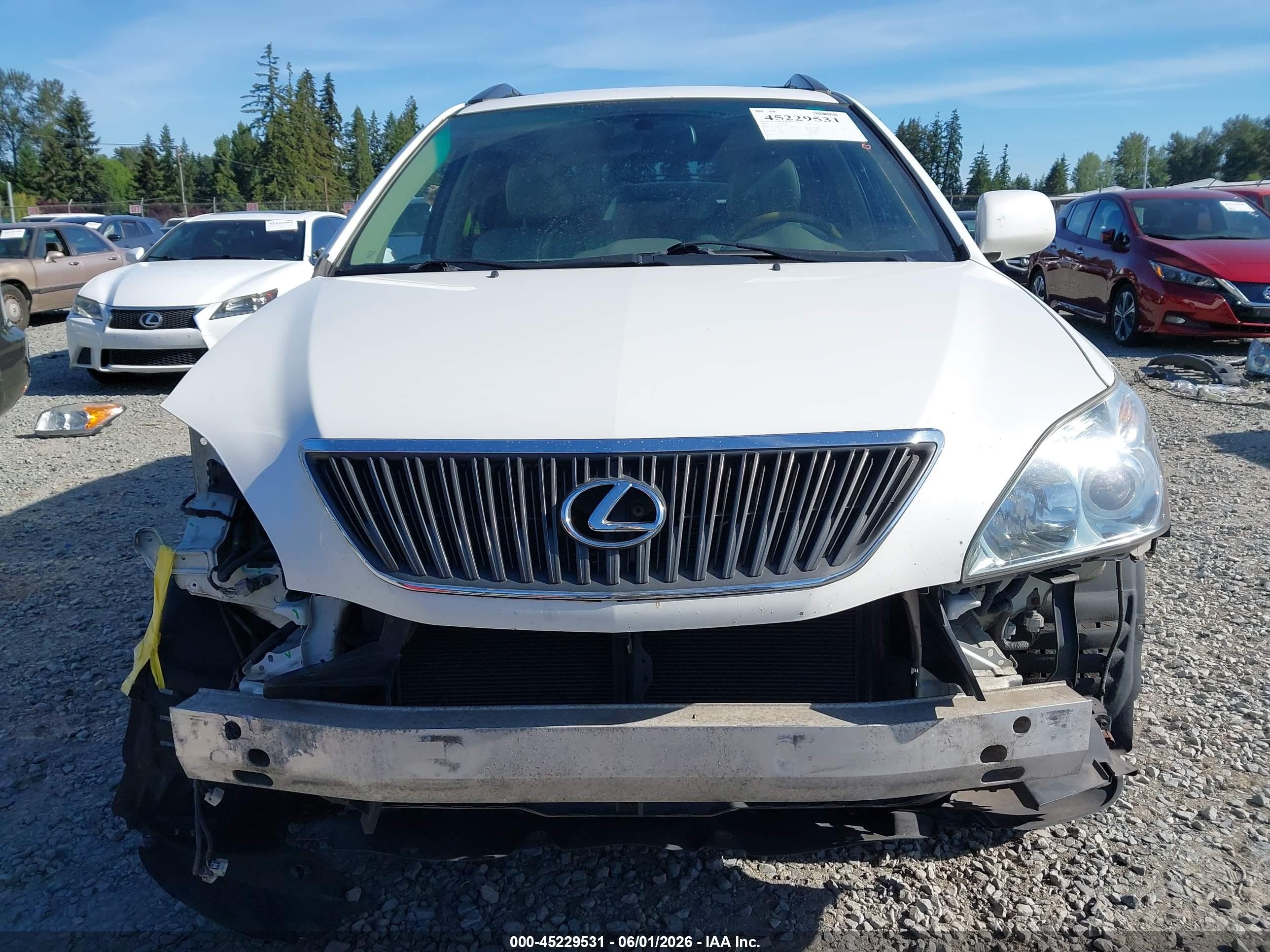 2007 Lexus Rx 350   White vin: 2T2HK31U67C021723