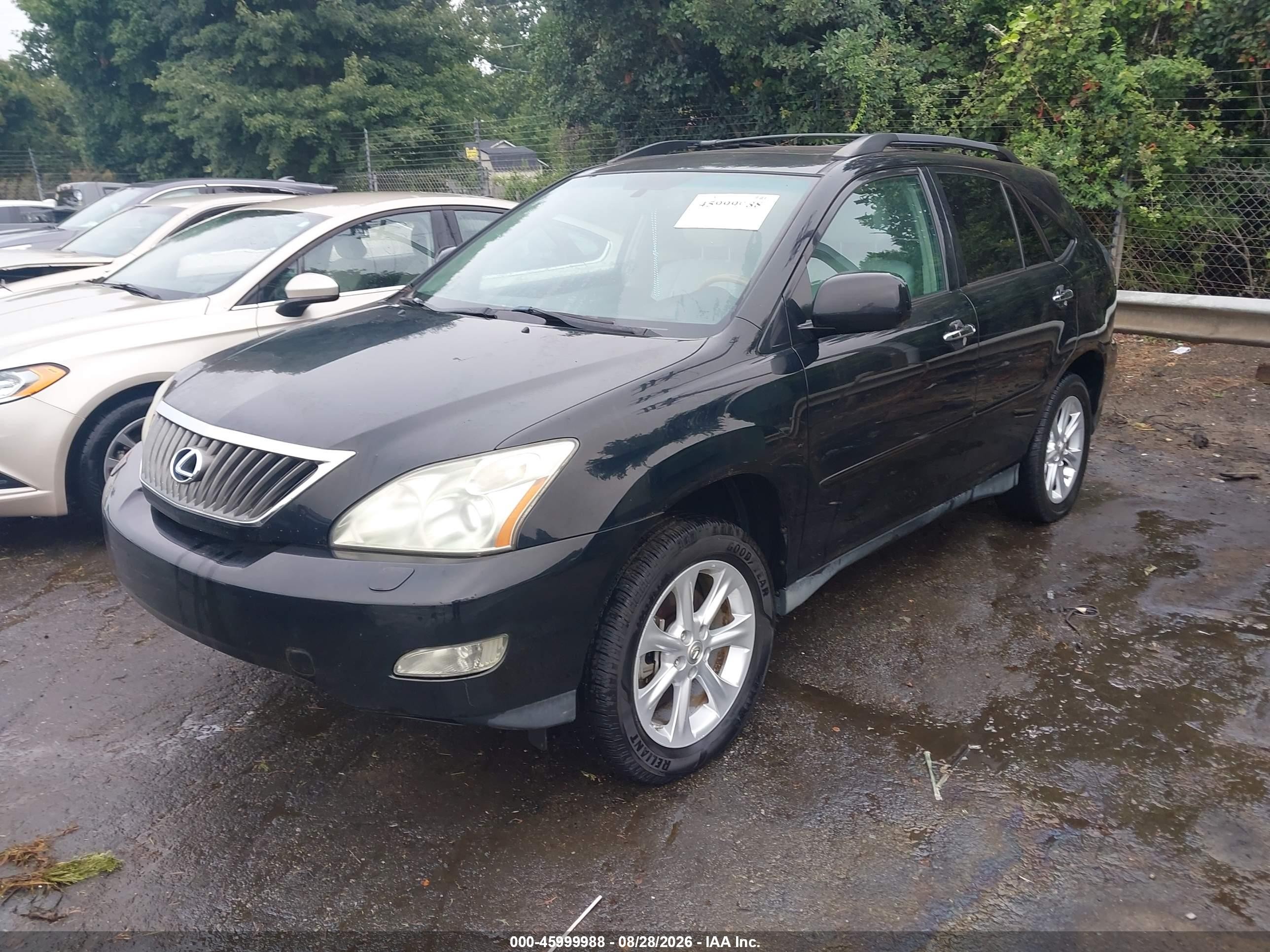 2008 Lexus Rx 350   Black vin: 2T2HK31U68C048986