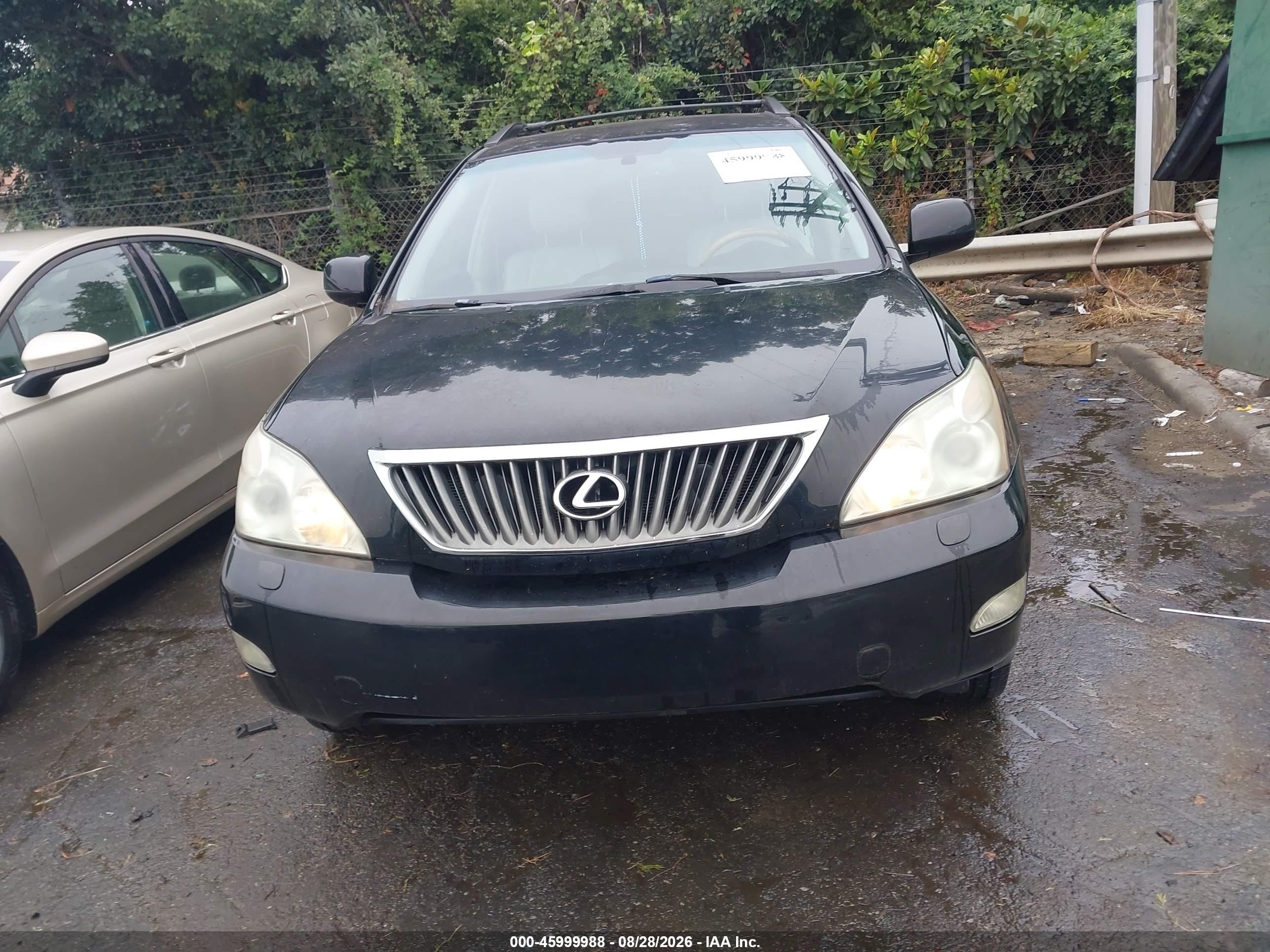 2008 Lexus Rx 350   Black vin: 2T2HK31U68C048986