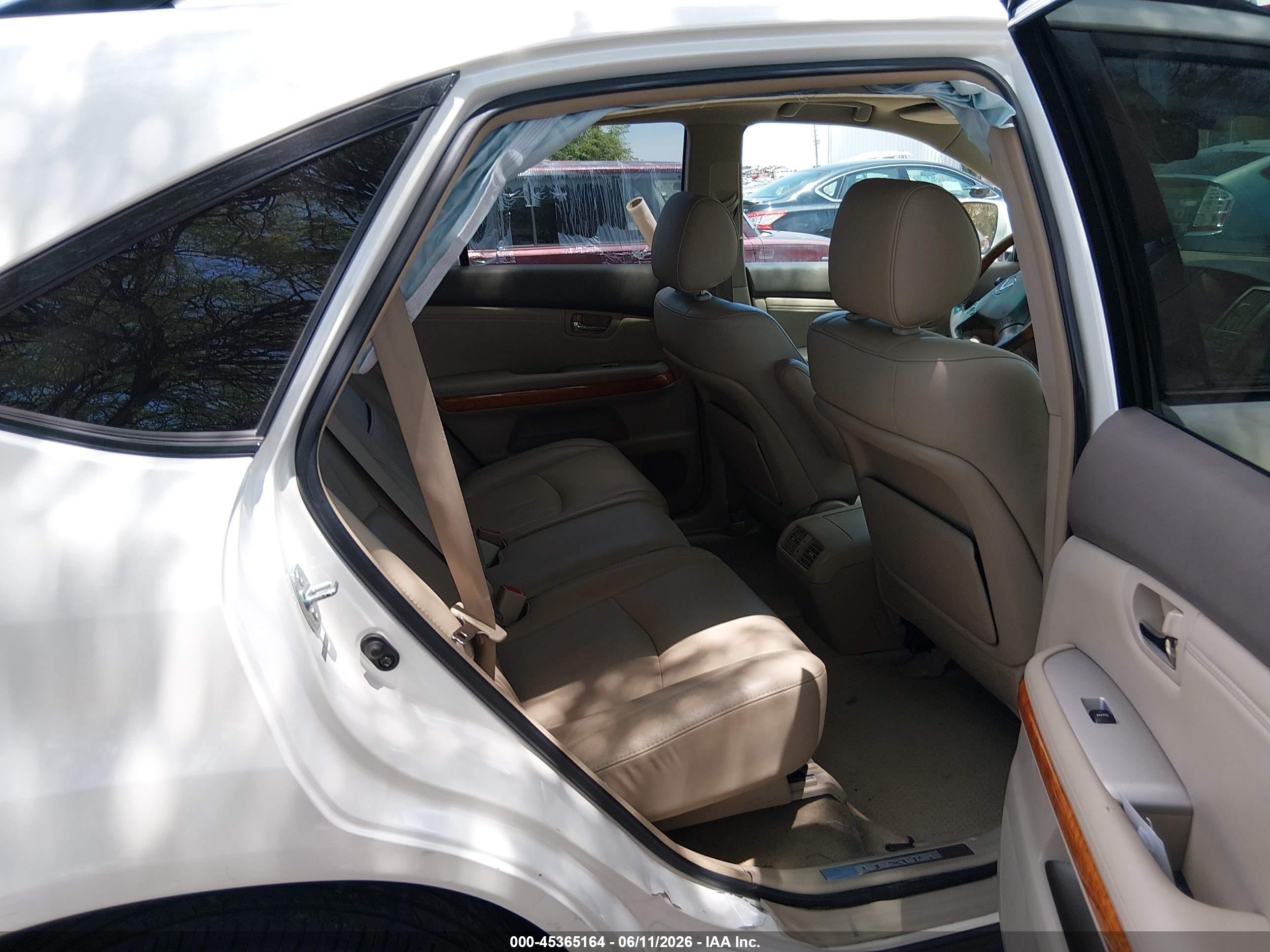2008 Lexus Rx 350   White vin: 2T2HK31U68C063665