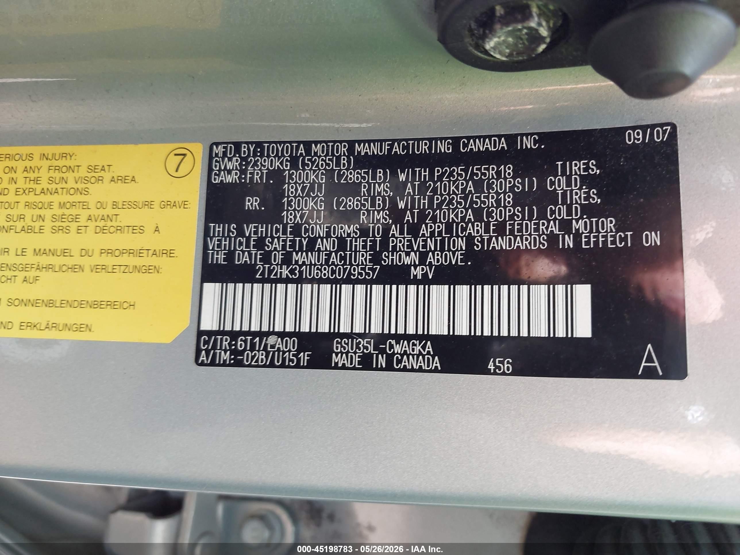2008 Lexus Rx 350   Silver vin: 2T2HK31U68C079557