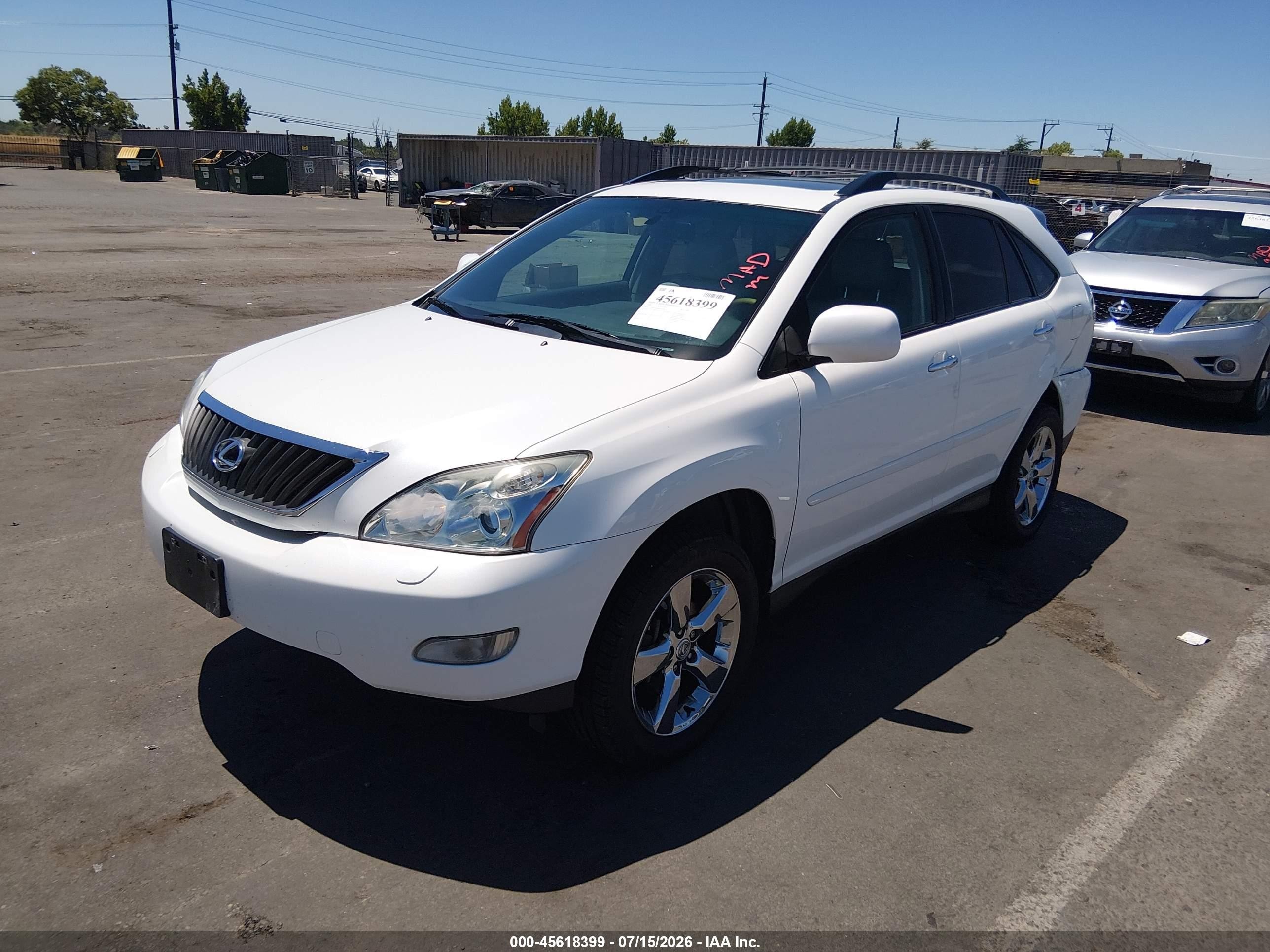 2008 Lexus Rx 350 White vin: 2T2HK31U68C094236