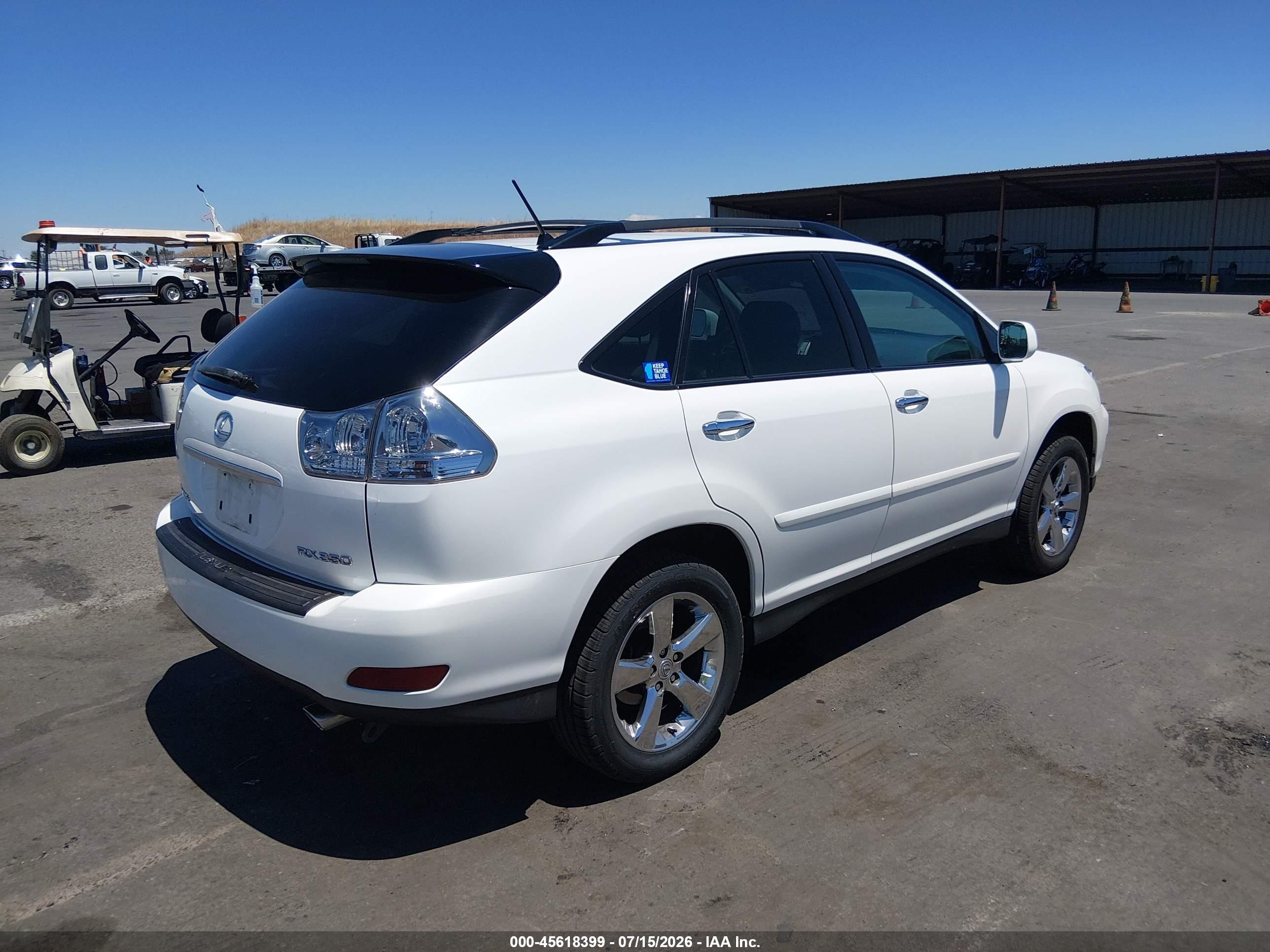 2008 Lexus Rx 350 White vin: 2T2HK31U68C094236