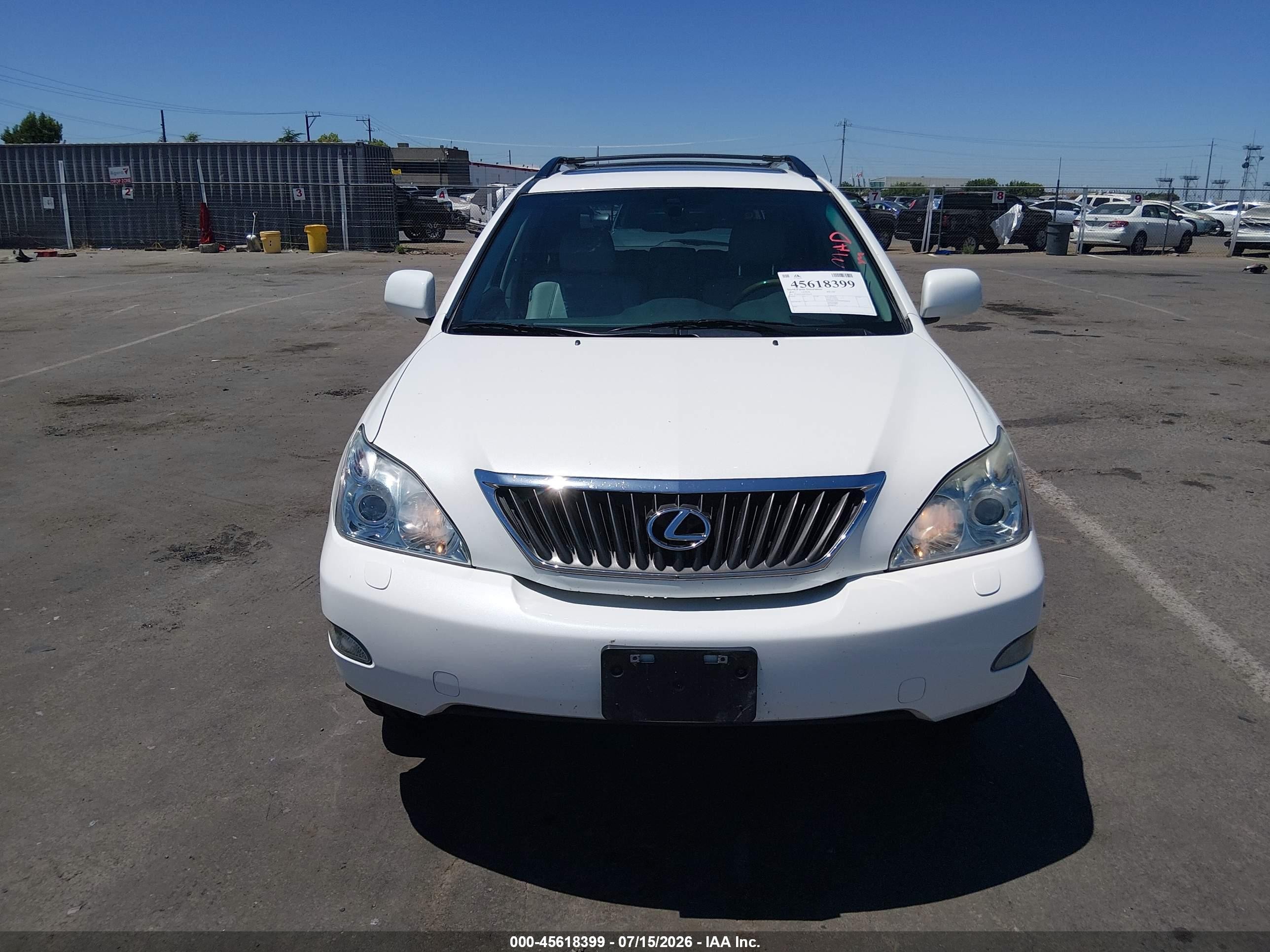 2008 Lexus Rx 350 White vin: 2T2HK31U68C094236