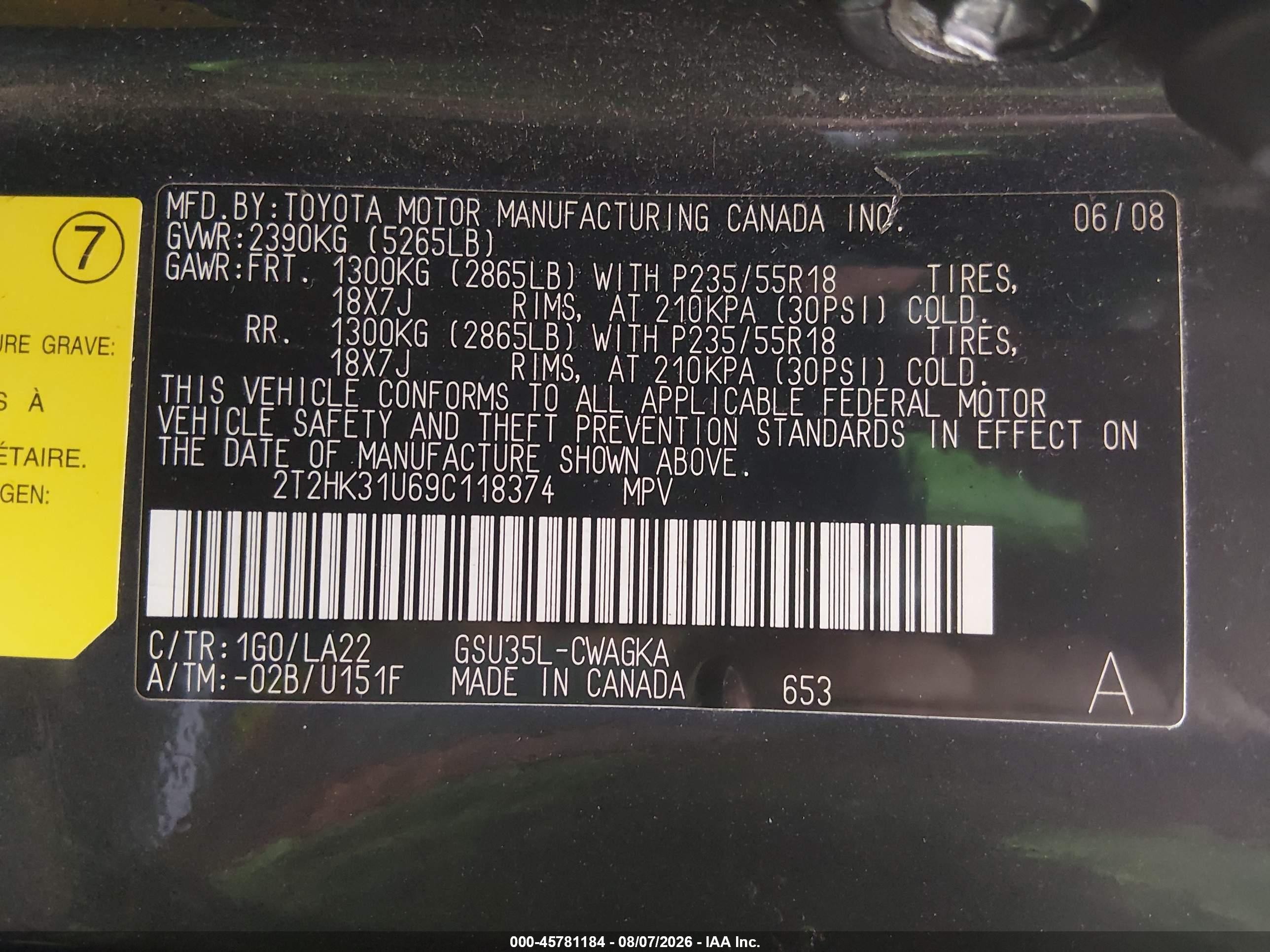 2009 Lexus Rx 350   Серый vin: 2T2HK31U69C118374