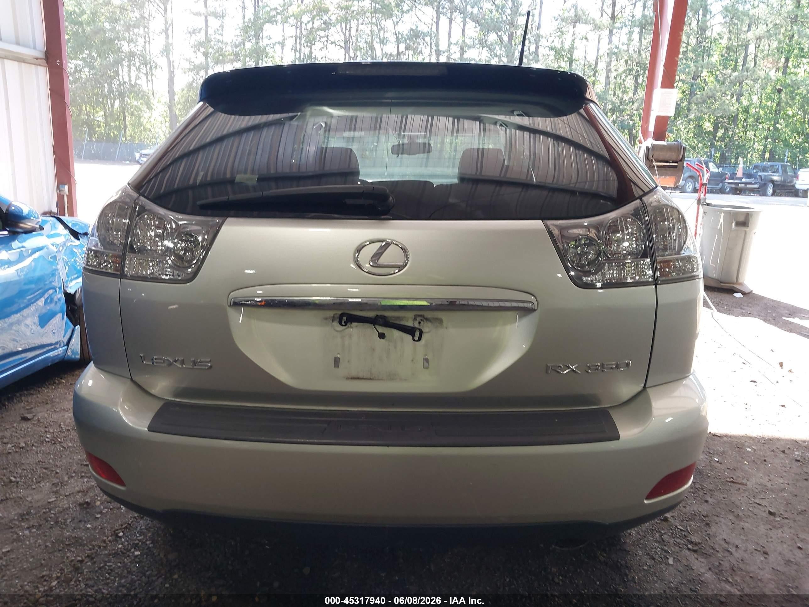 2008 Lexus Rx 350 Silver vin: 2T2HK31U78C059592