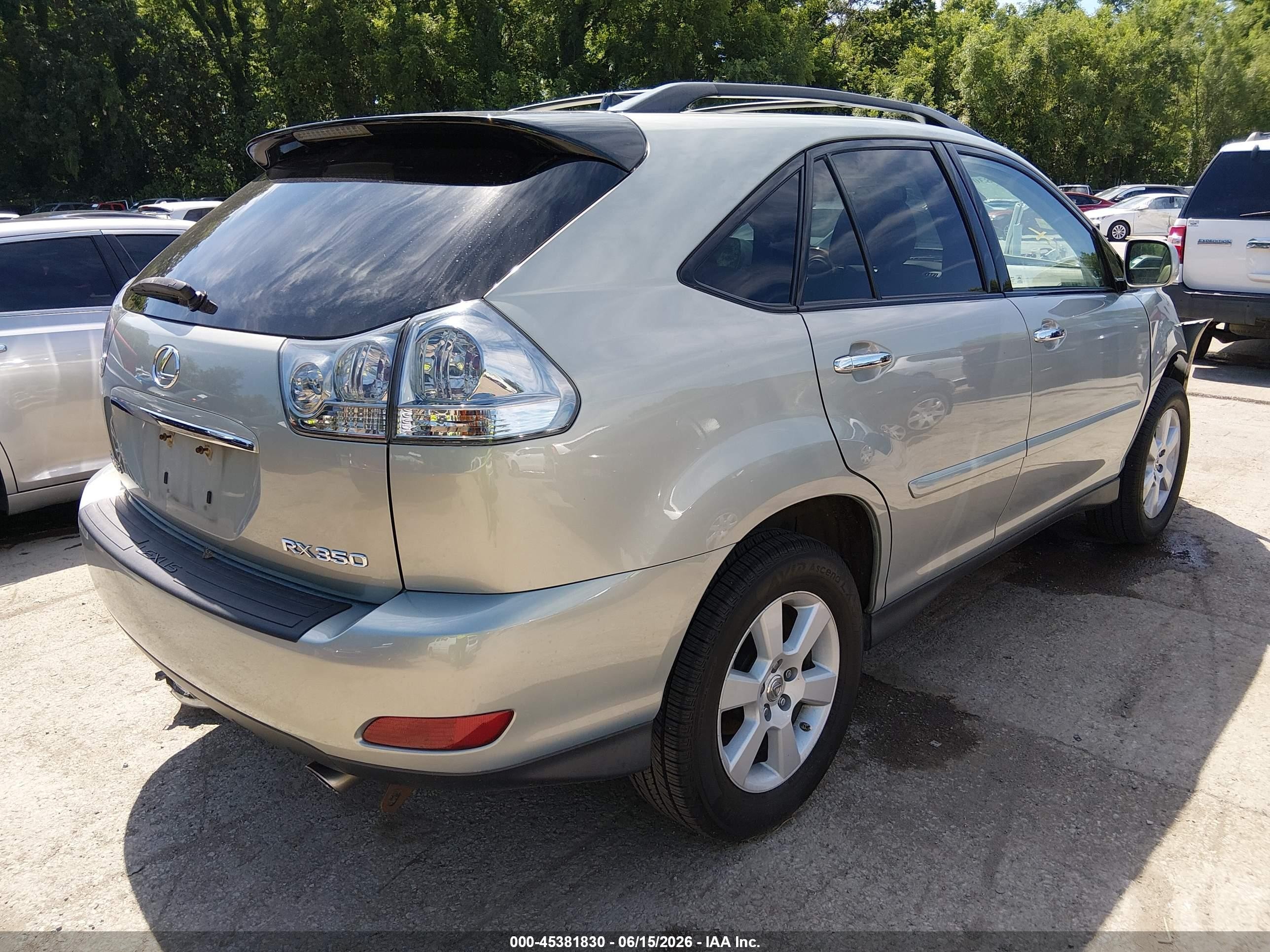 2008 Lexus Rx 350 Silver vin: 2T2HK31U78C060192