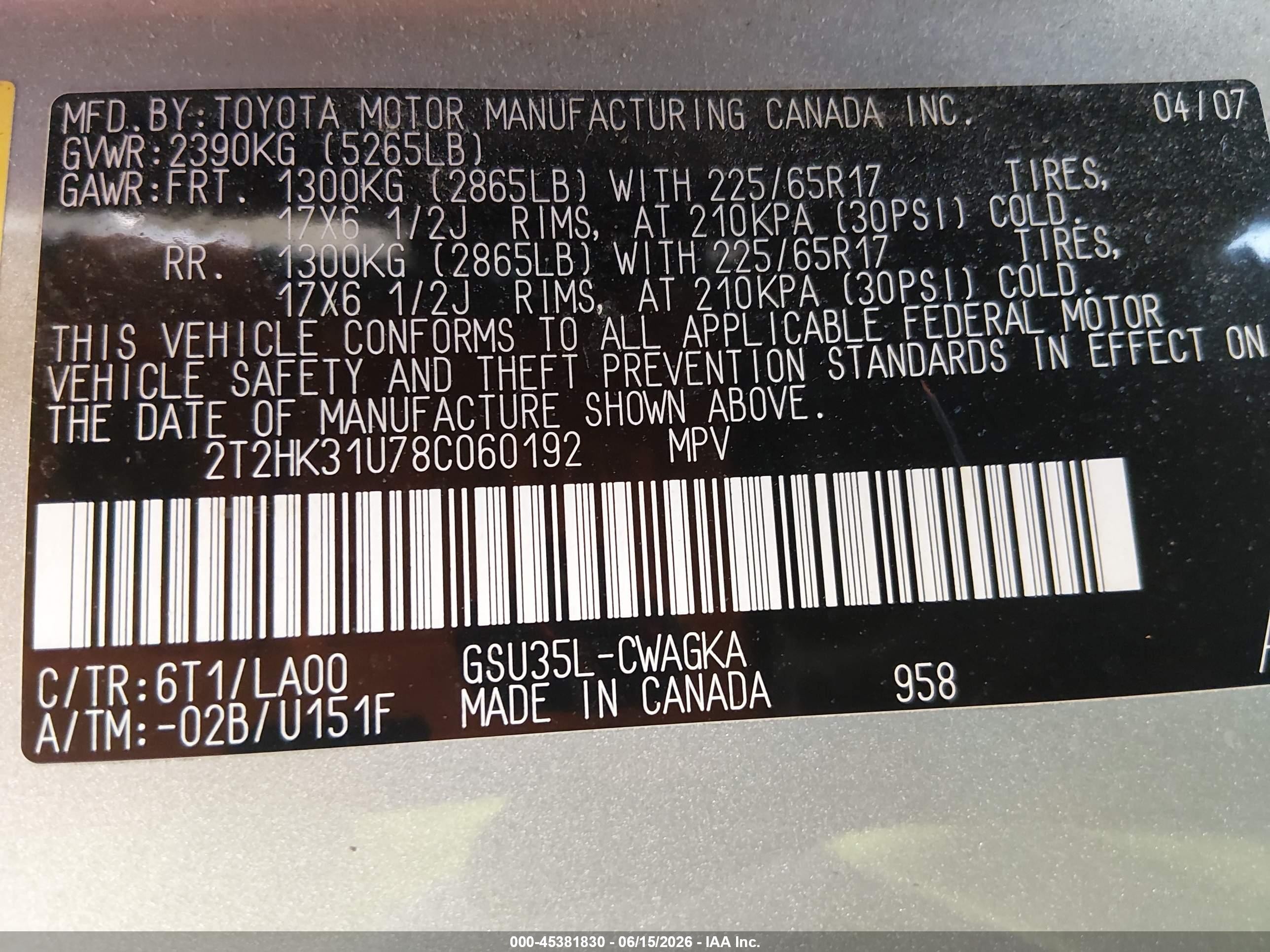 2008 Lexus Rx 350 Silver vin: 2T2HK31U78C060192