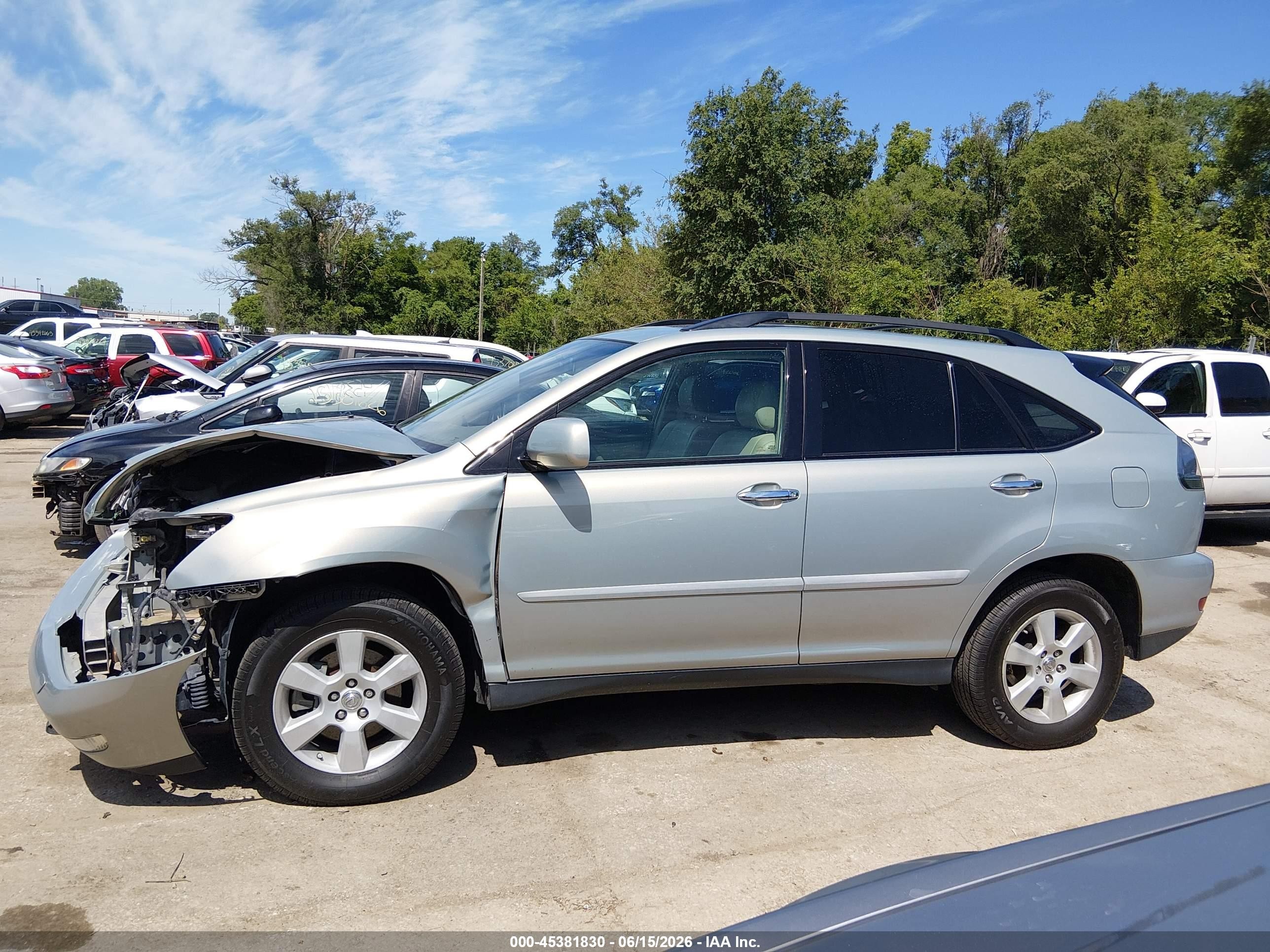 2008 Lexus Rx 350 Silver vin: 2T2HK31U78C060192