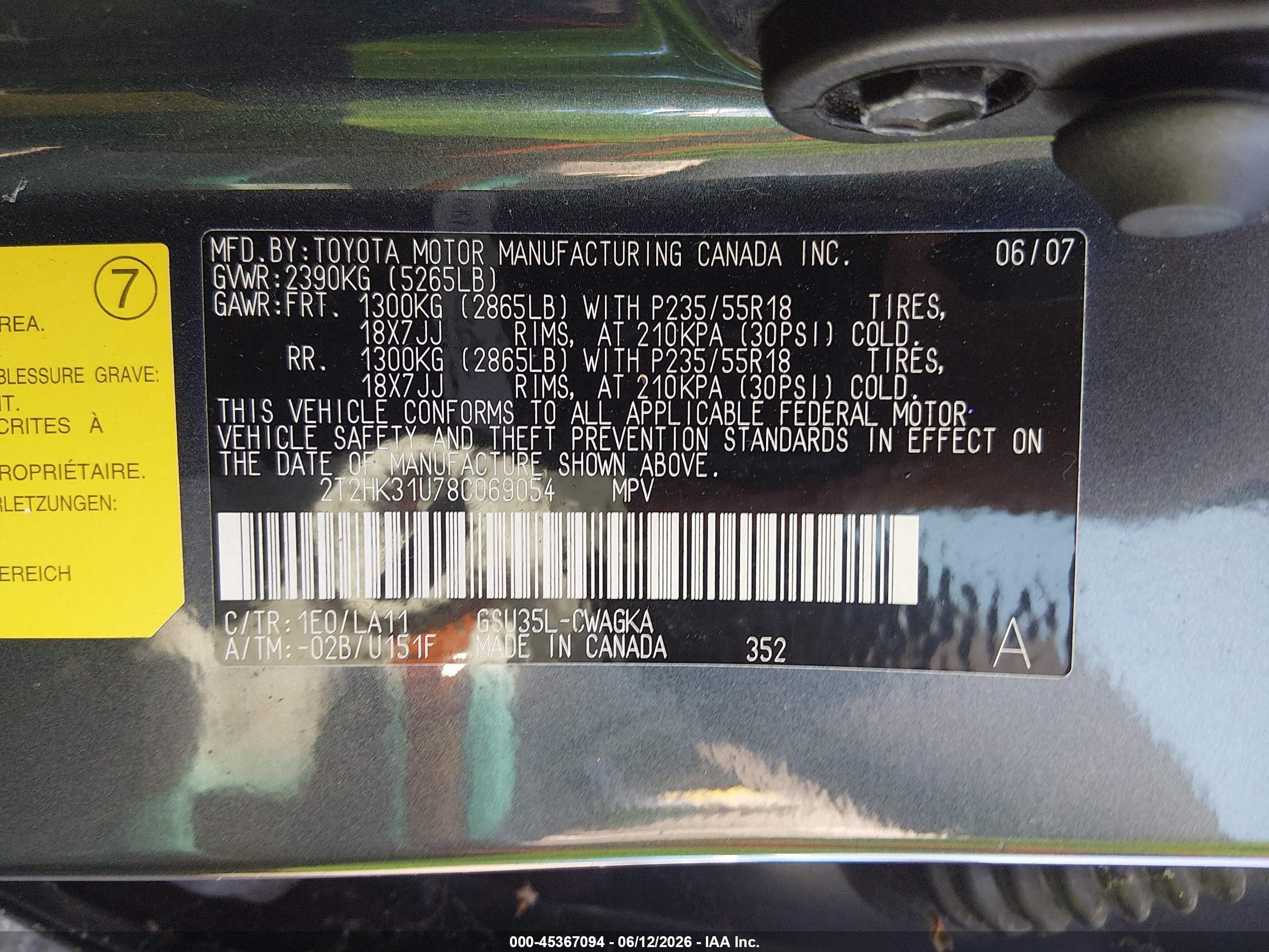2008 Lexus Rx 350 Gray vin: 2T2HK31U78C069054