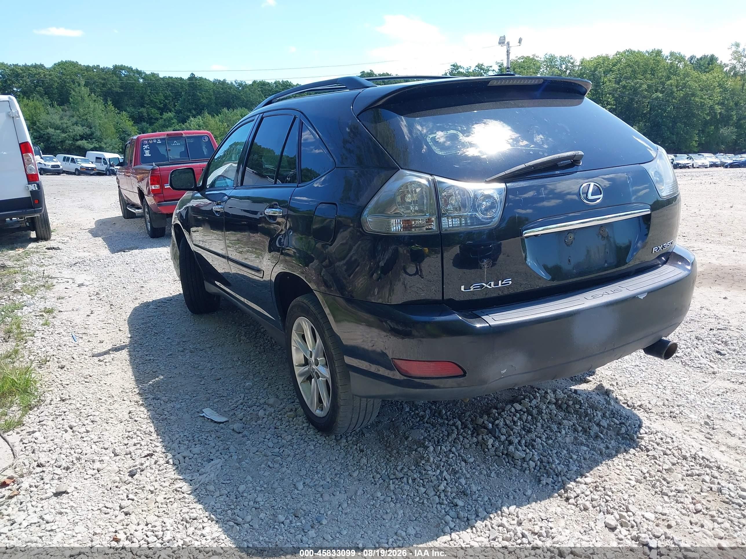 2008 Lexus Rx 350   Black vin: 2T2HK31U78C070771