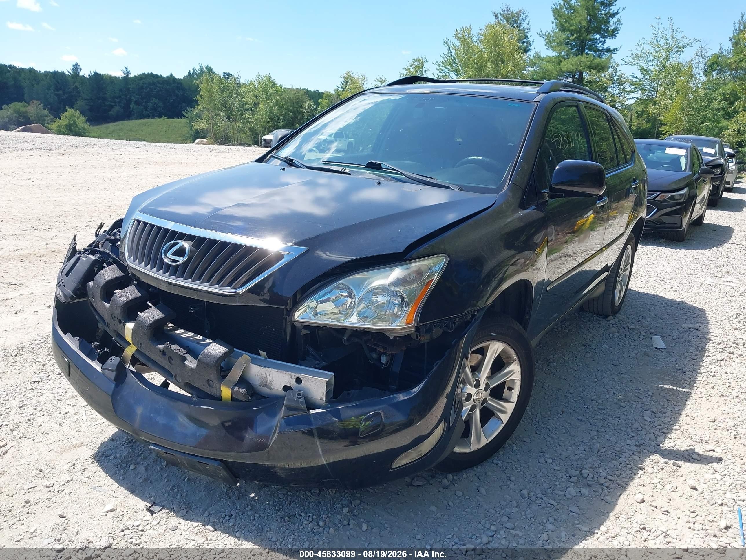 2008 Lexus Rx 350   Black vin: 2T2HK31U78C070771