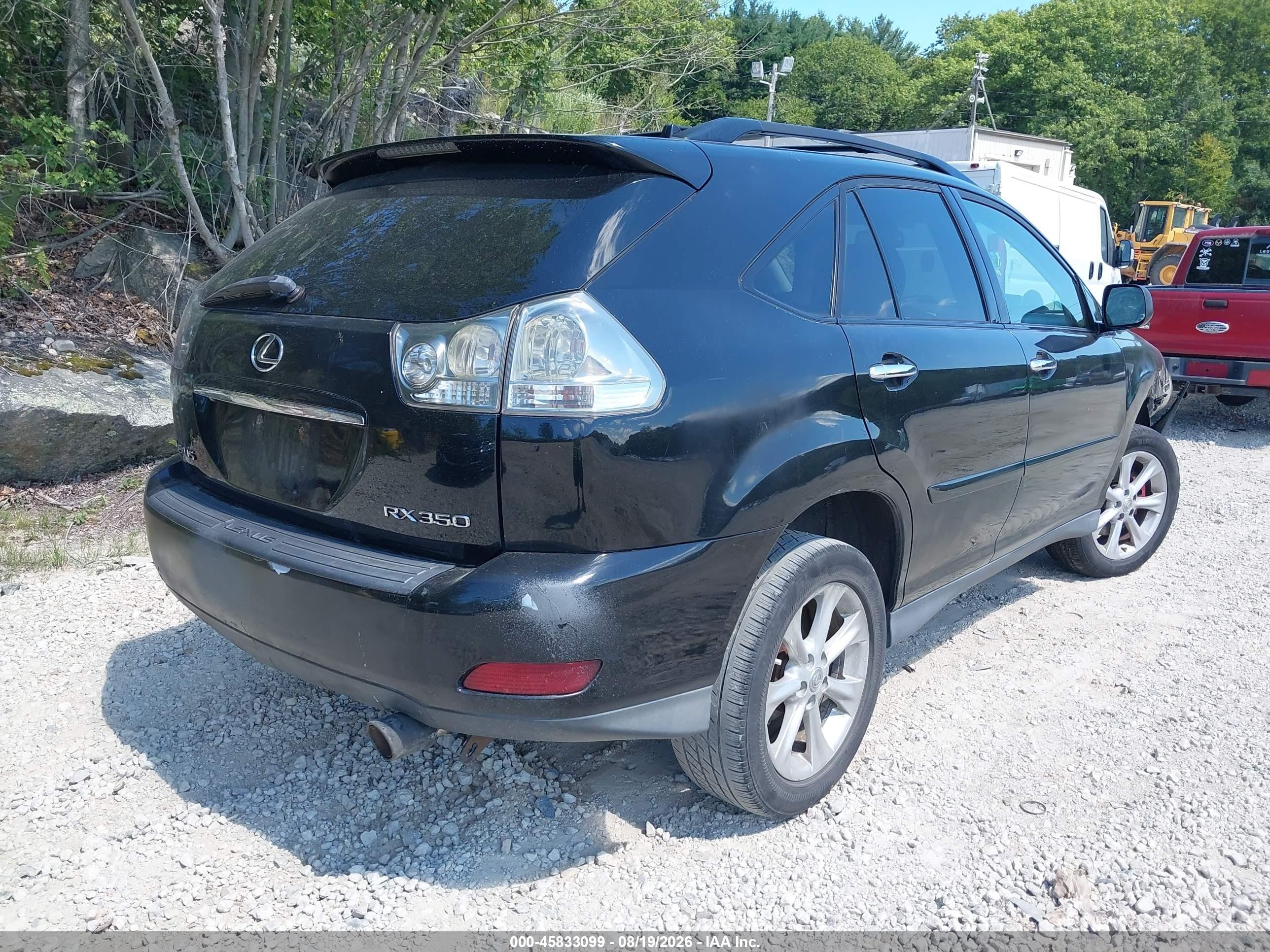 2008 Lexus Rx 350   Black vin: 2T2HK31U78C070771