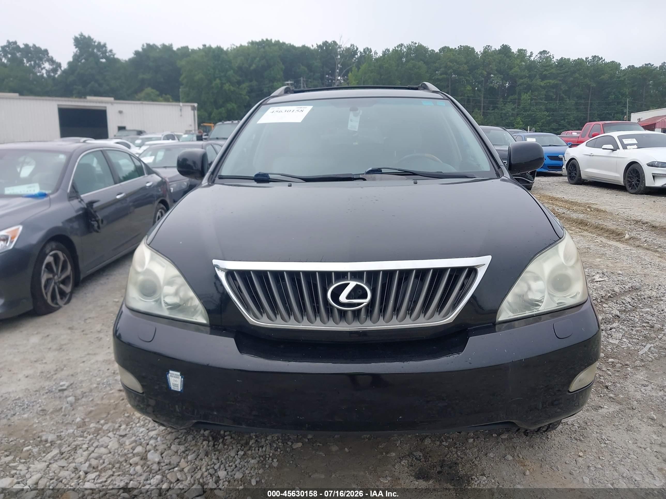 2009 Lexus Rx 350   Black vin: 2T2HK31U79C108694