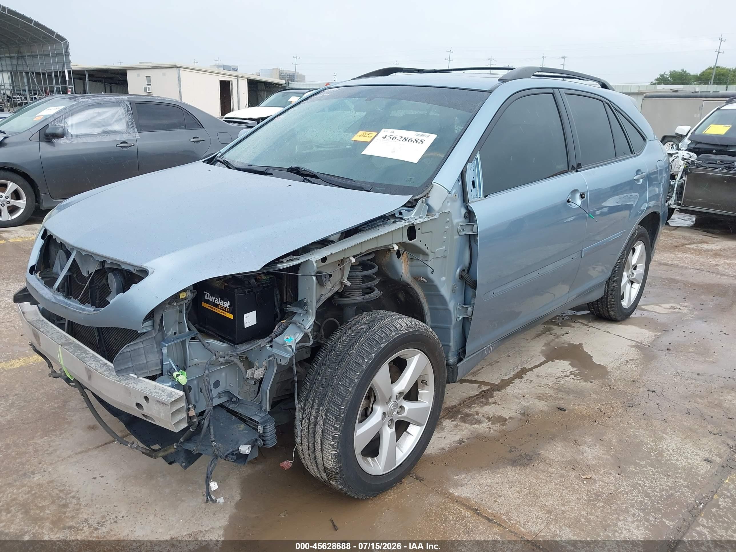 2007 Lexus Rx 350 Light Blue vin: 2T2HK31U87C016698