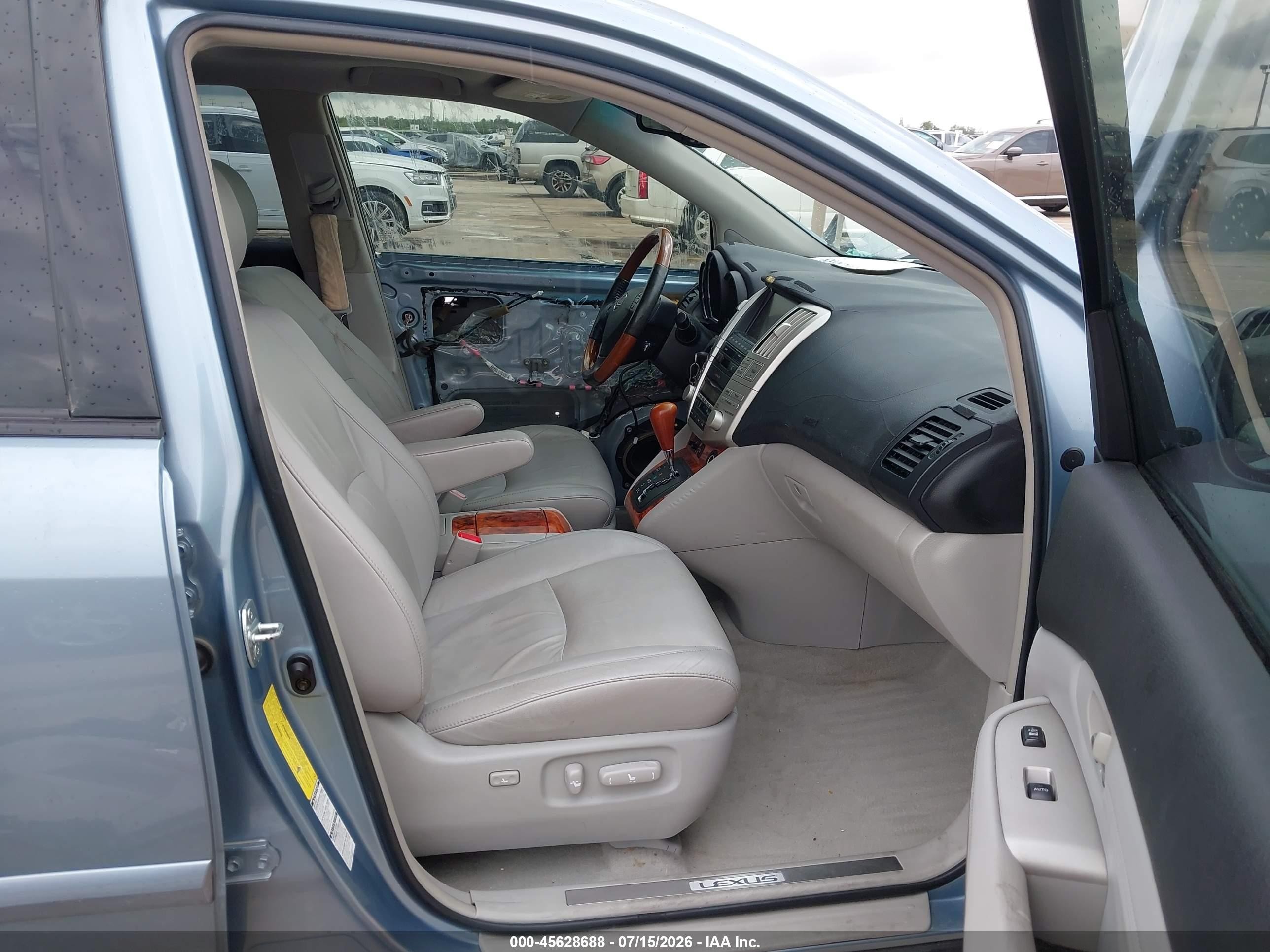 2007 Lexus Rx 350 Light Blue vin: 2T2HK31U87C016698
