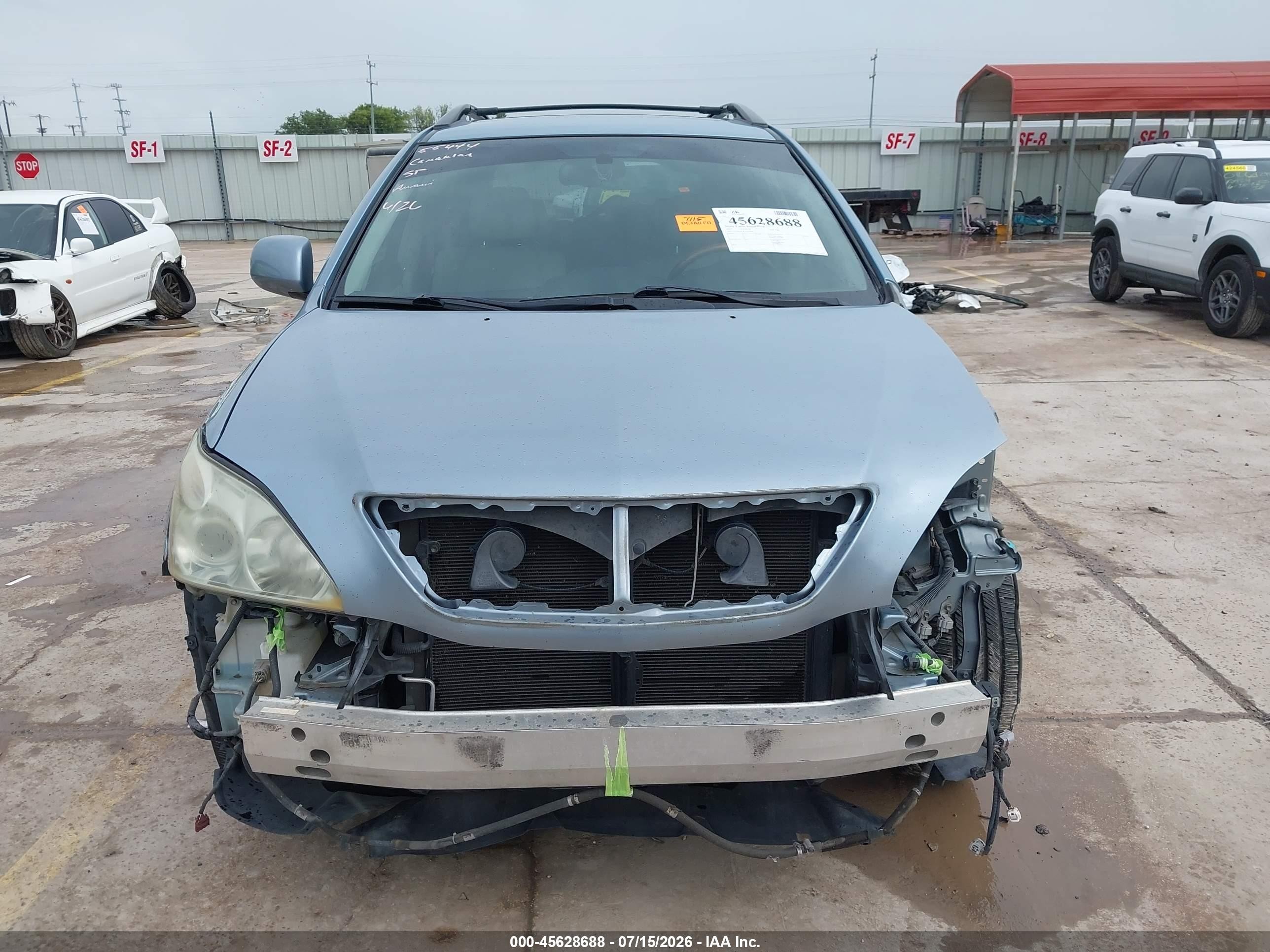 2007 Lexus Rx 350 Light Blue vin: 2T2HK31U87C016698