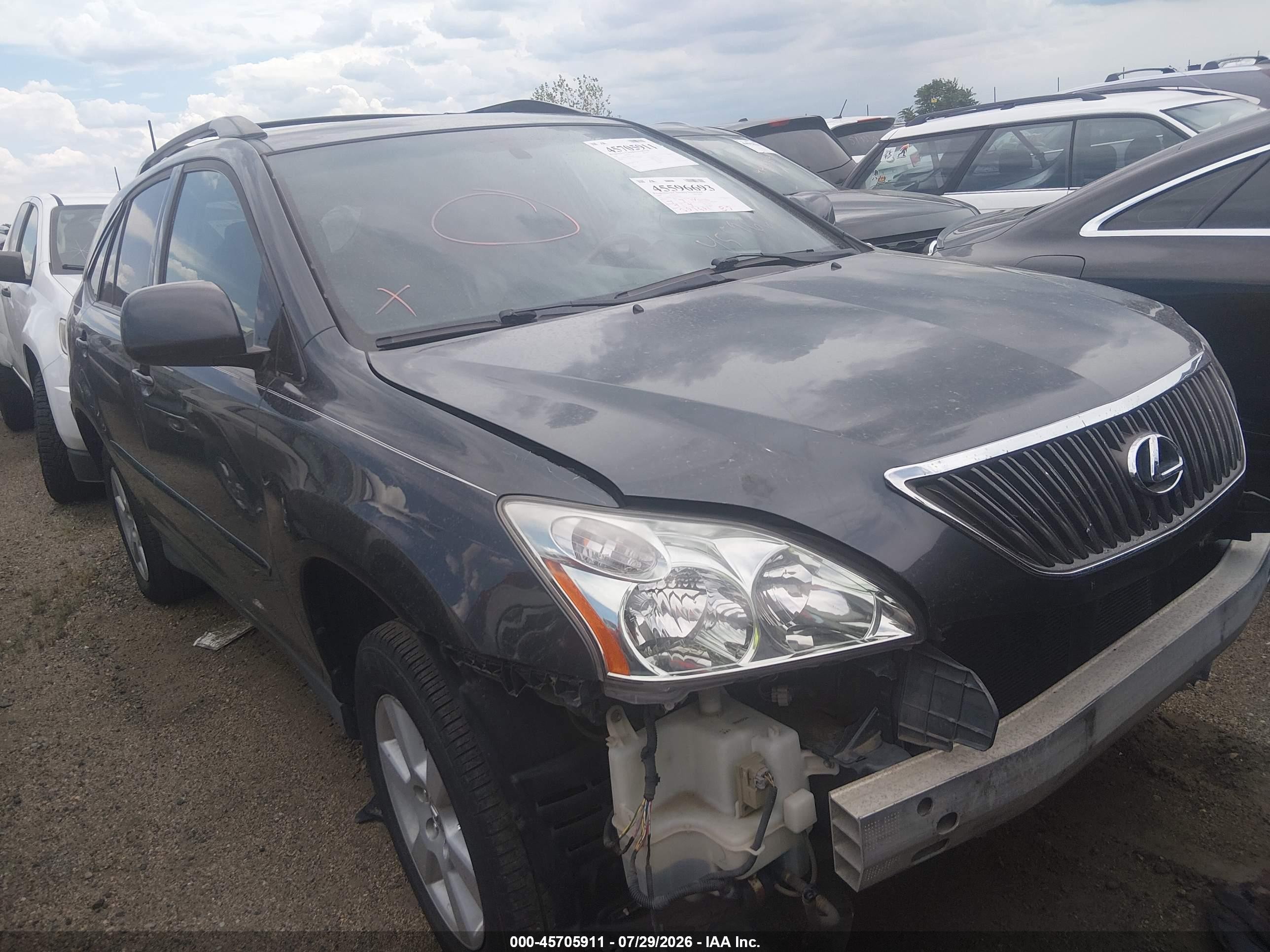 2007 Lexus Rx 350   Серый vin: 2T2HK31U87C043092