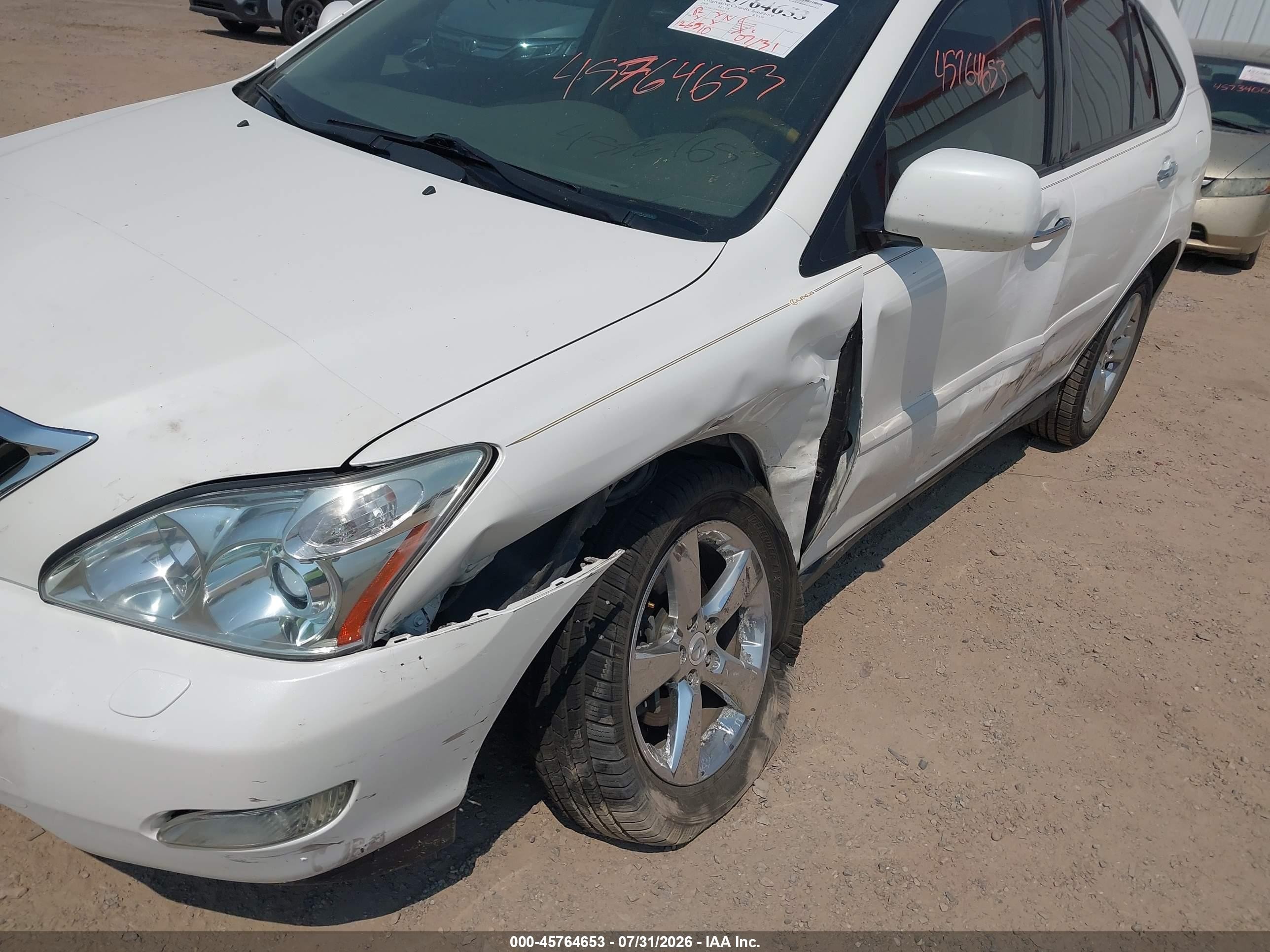 2008 Lexus Rx 350   White vin: 2T2HK31U88C047127