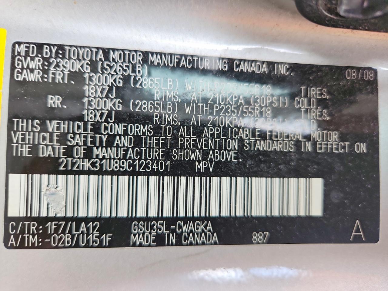 2009 Lexus Rx 350 Silver vin: 2T2HK31U89C123401