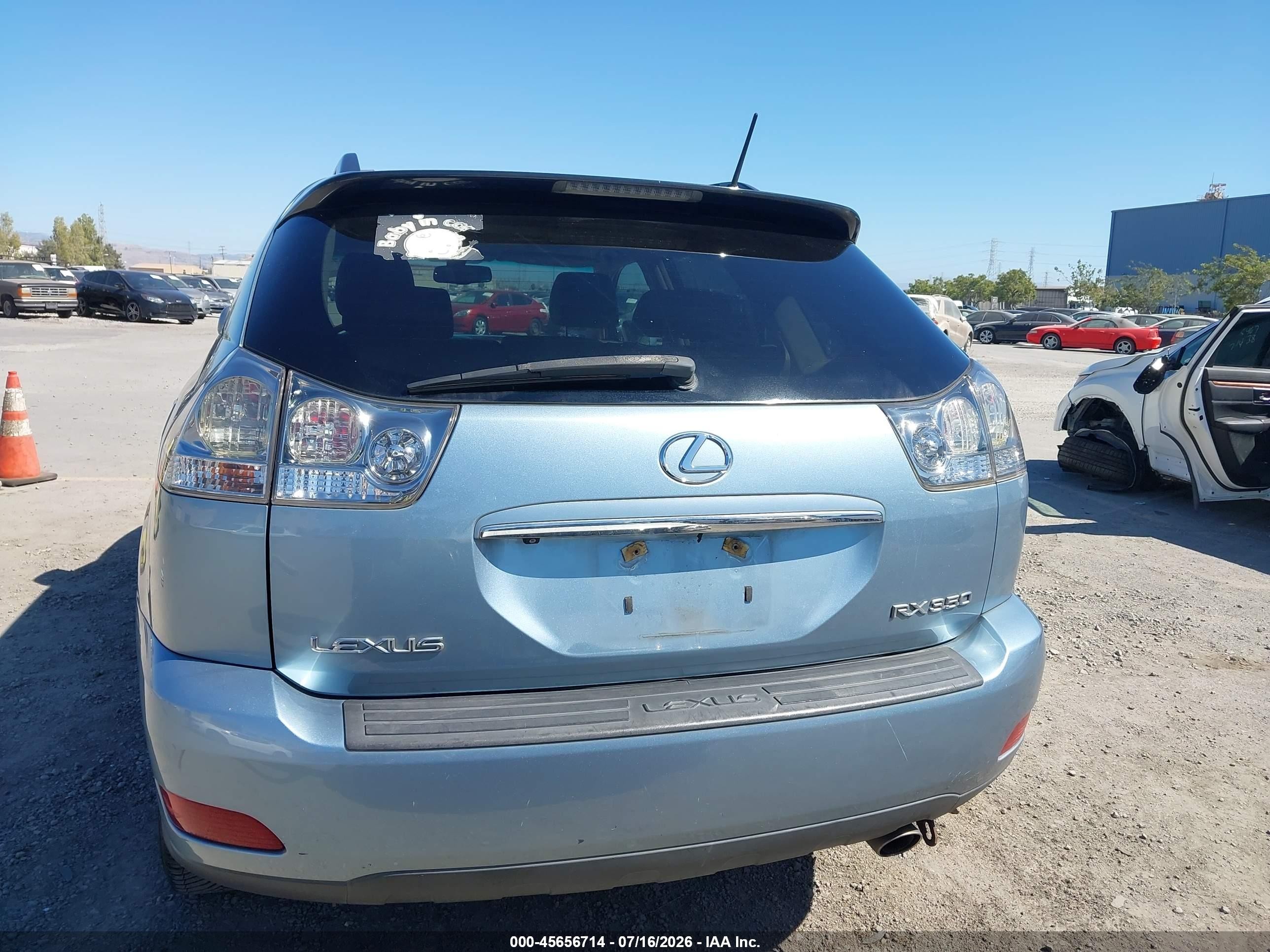 2009 Lexus Rx 350   Light Blue vin: 2T2HK31U89C130798