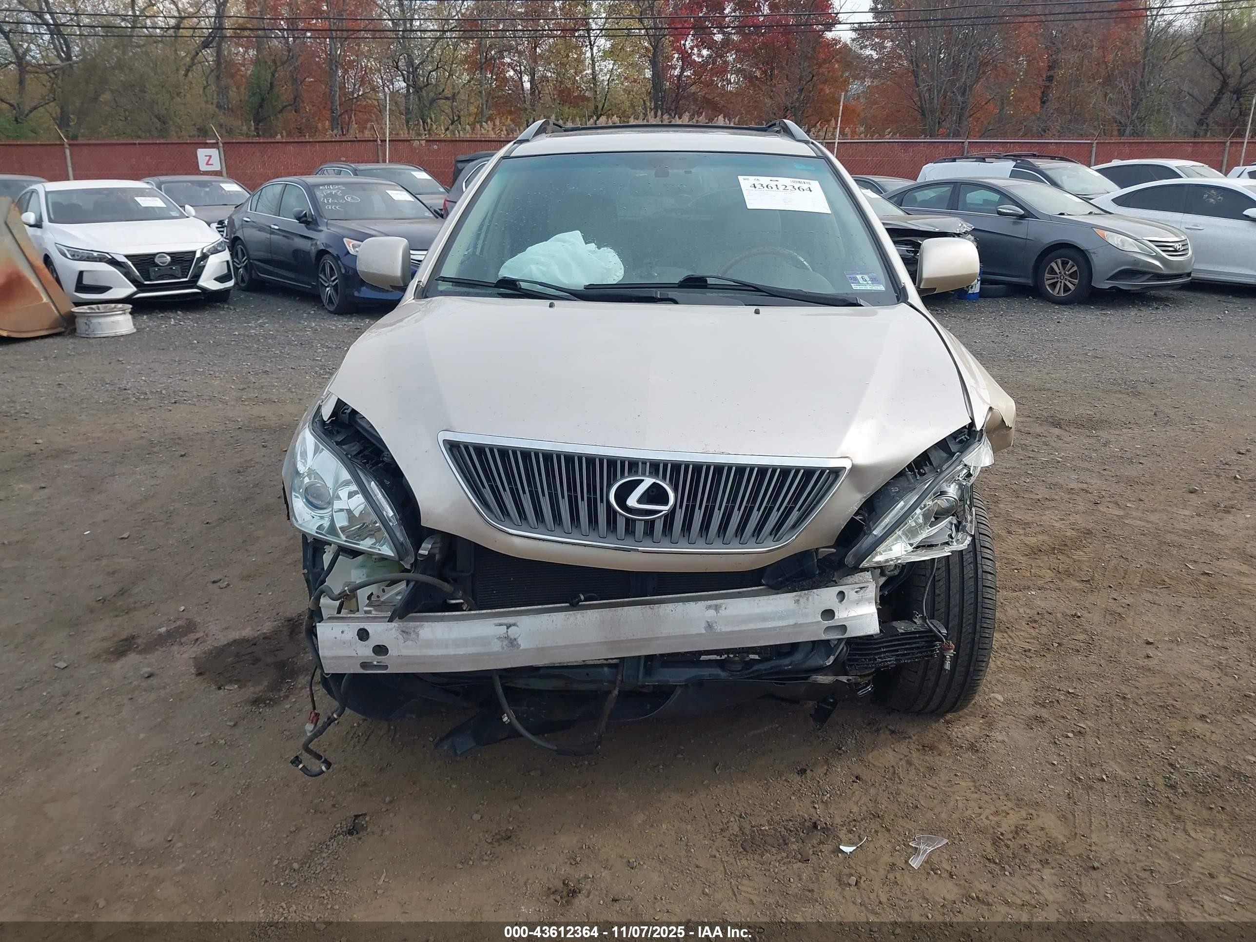 2007 Lexus Rx 350   Бежевый vin: 2T2HK31U97C023109