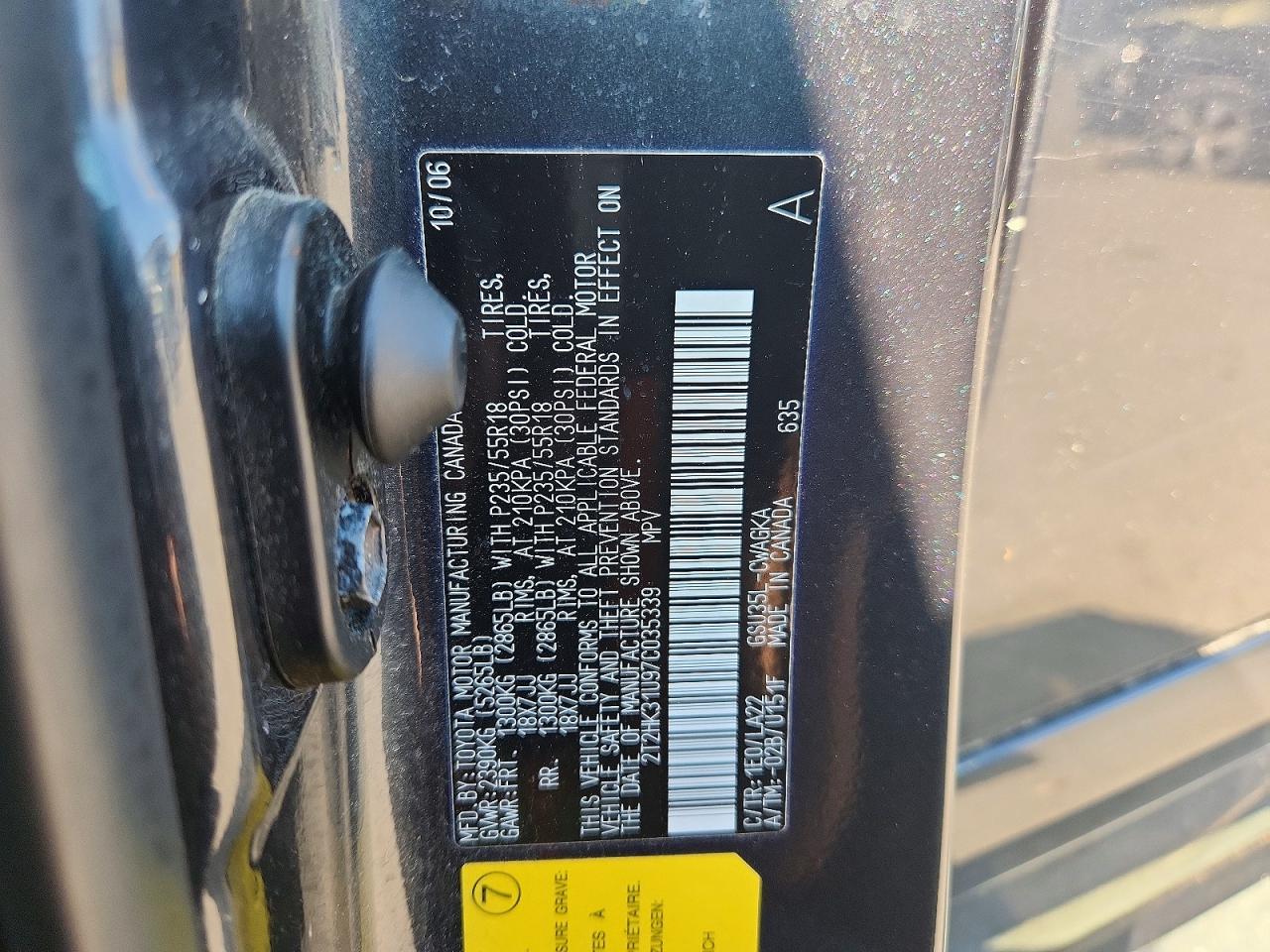 2007 Lexus Rx 350 Charcoal vin: 2T2HK31U97C035339