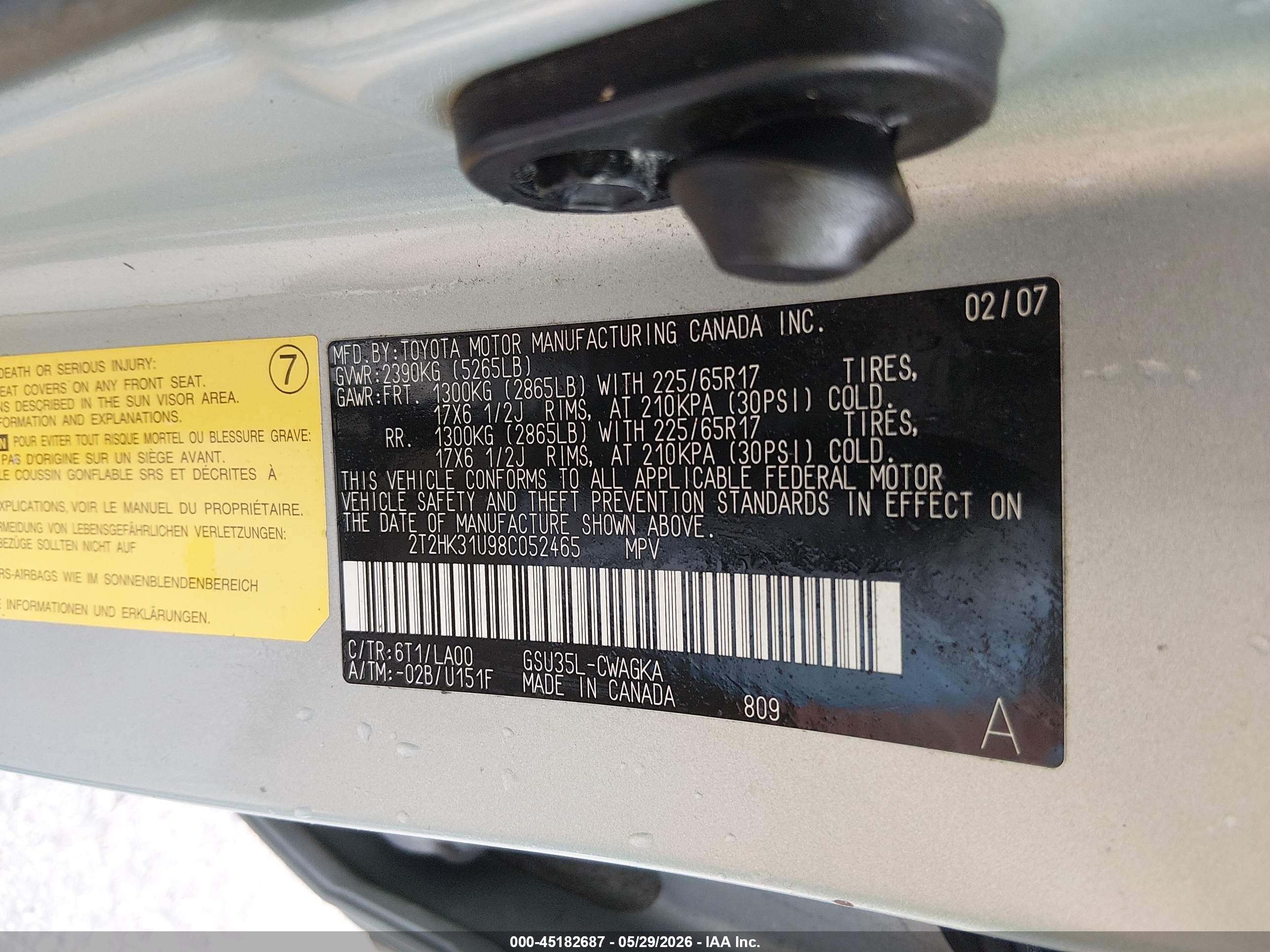 2008 Lexus Rx 350   Silver vin: 2T2HK31U98C052465