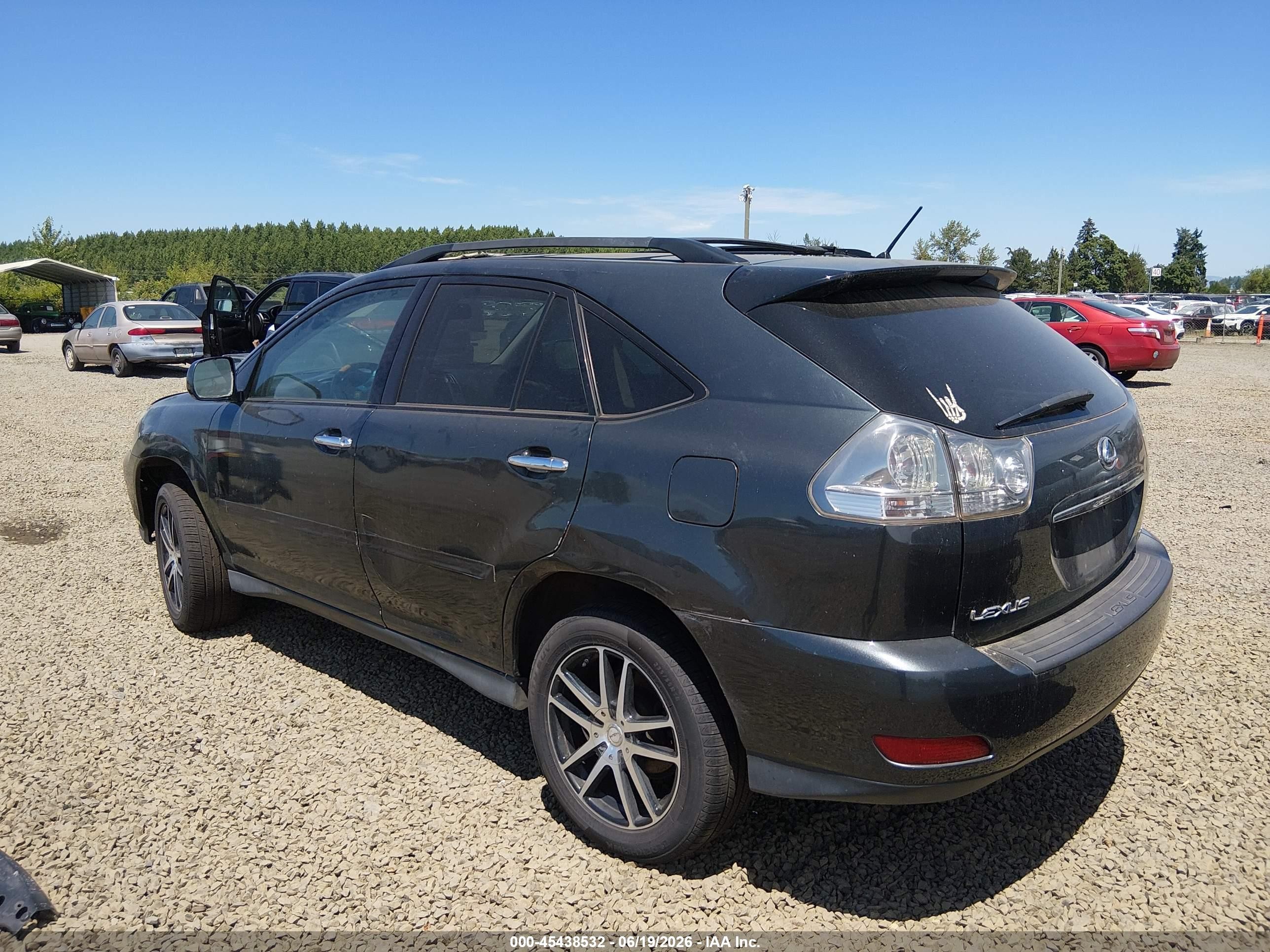 2008 Lexus Rx 350   Black vin: 2T2HK31U98C057357