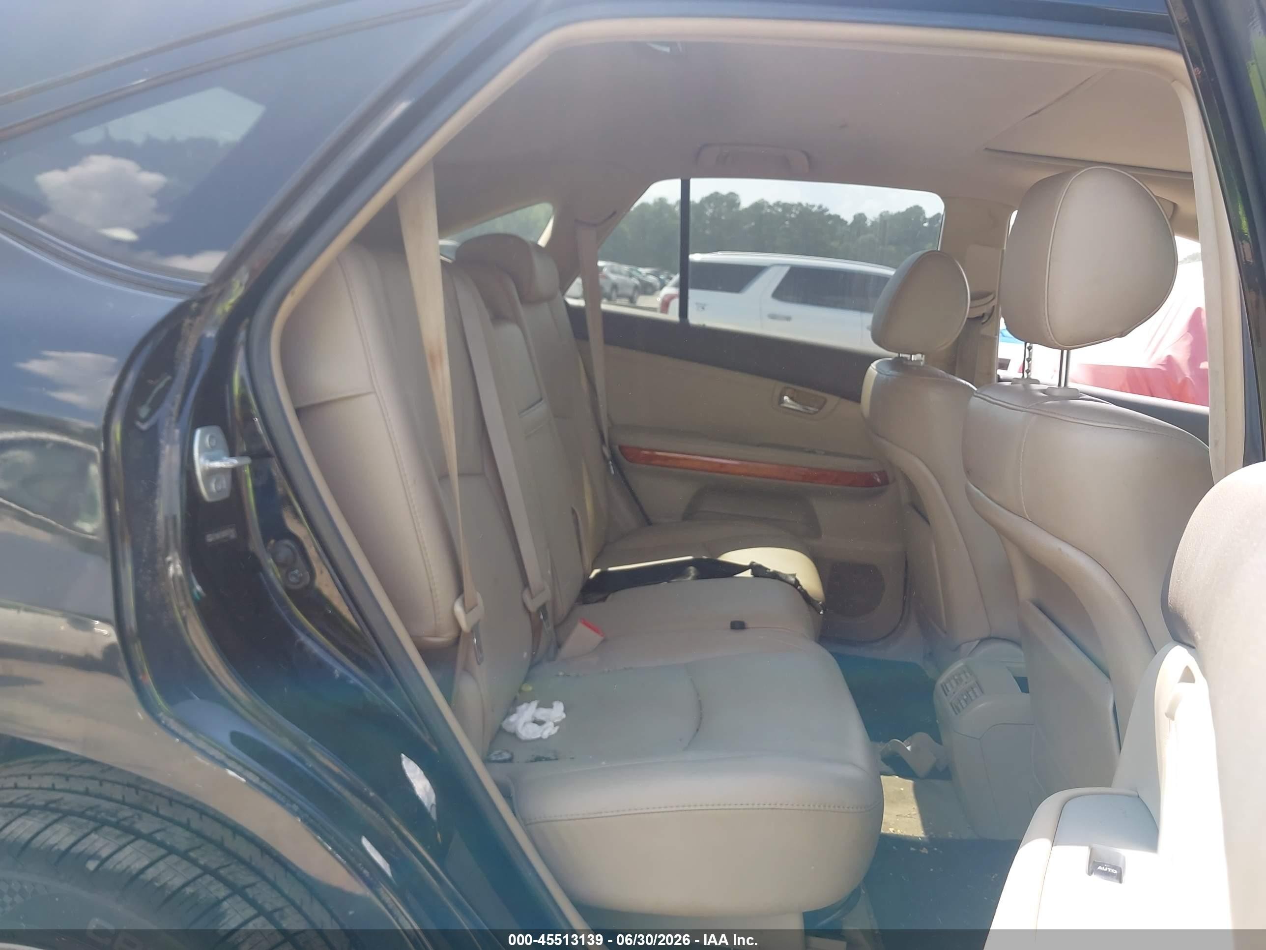 2008 Lexus Rx 350   Black vin: 2T2HK31U98C077401
